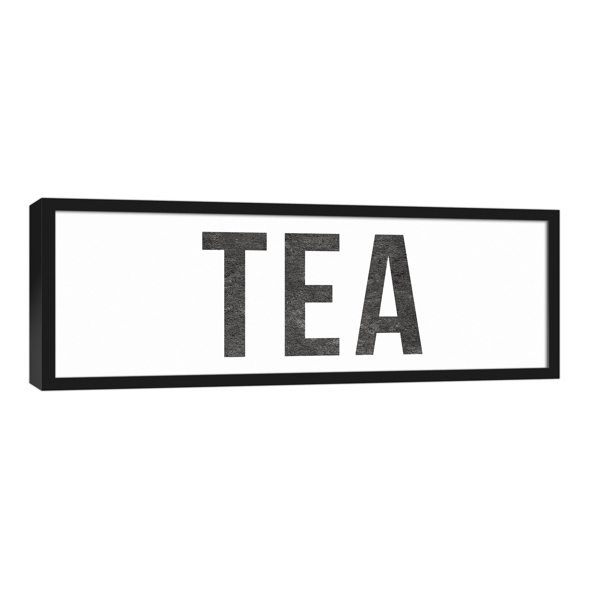 Tea 12x36 Black Framed Canvas