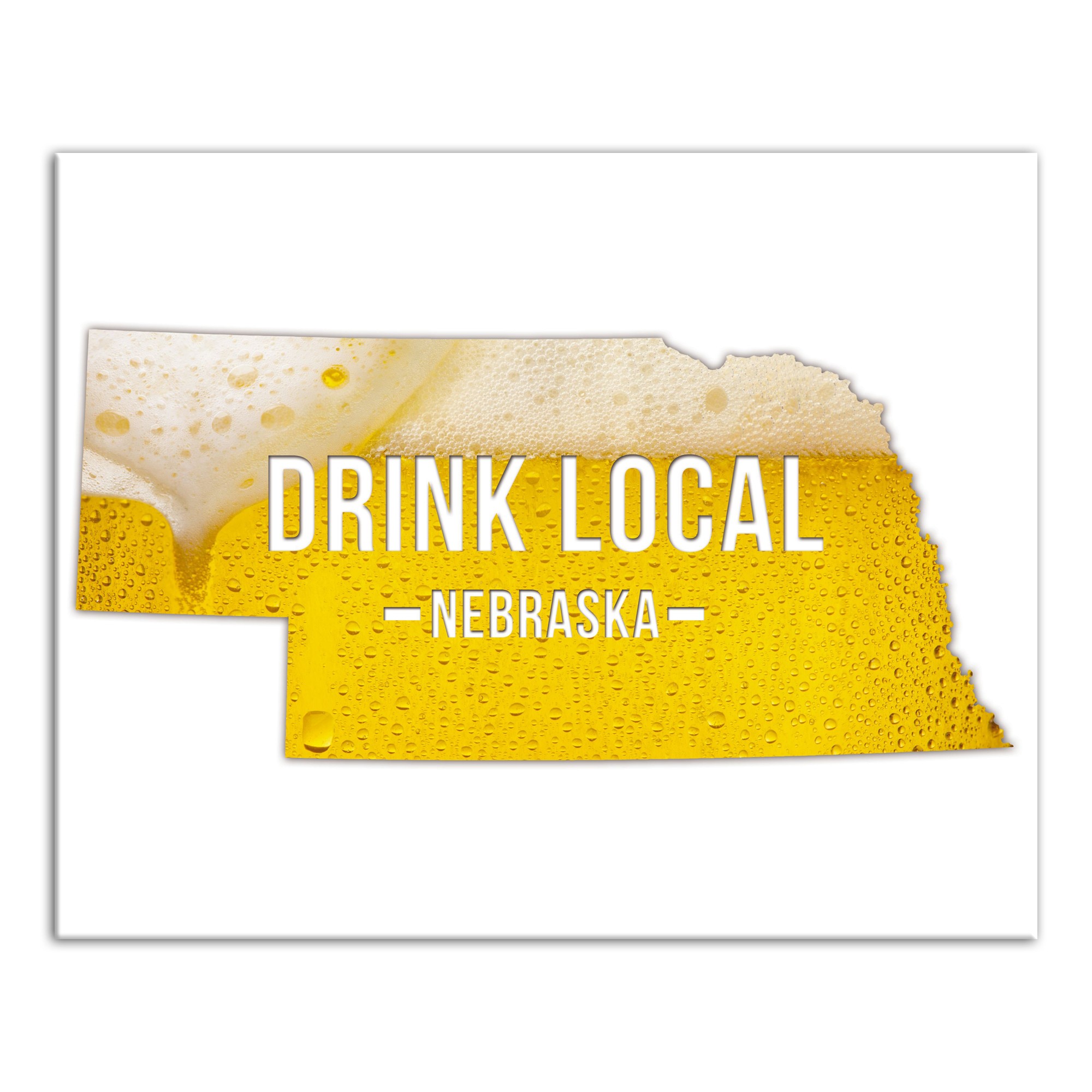 Nebraska Drink Local Beer Wall Art