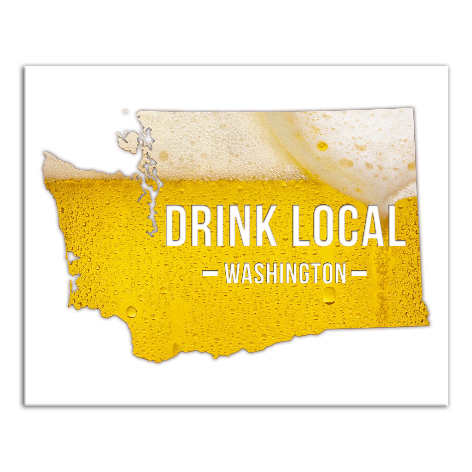Washington Drink Local Beer Wall Art