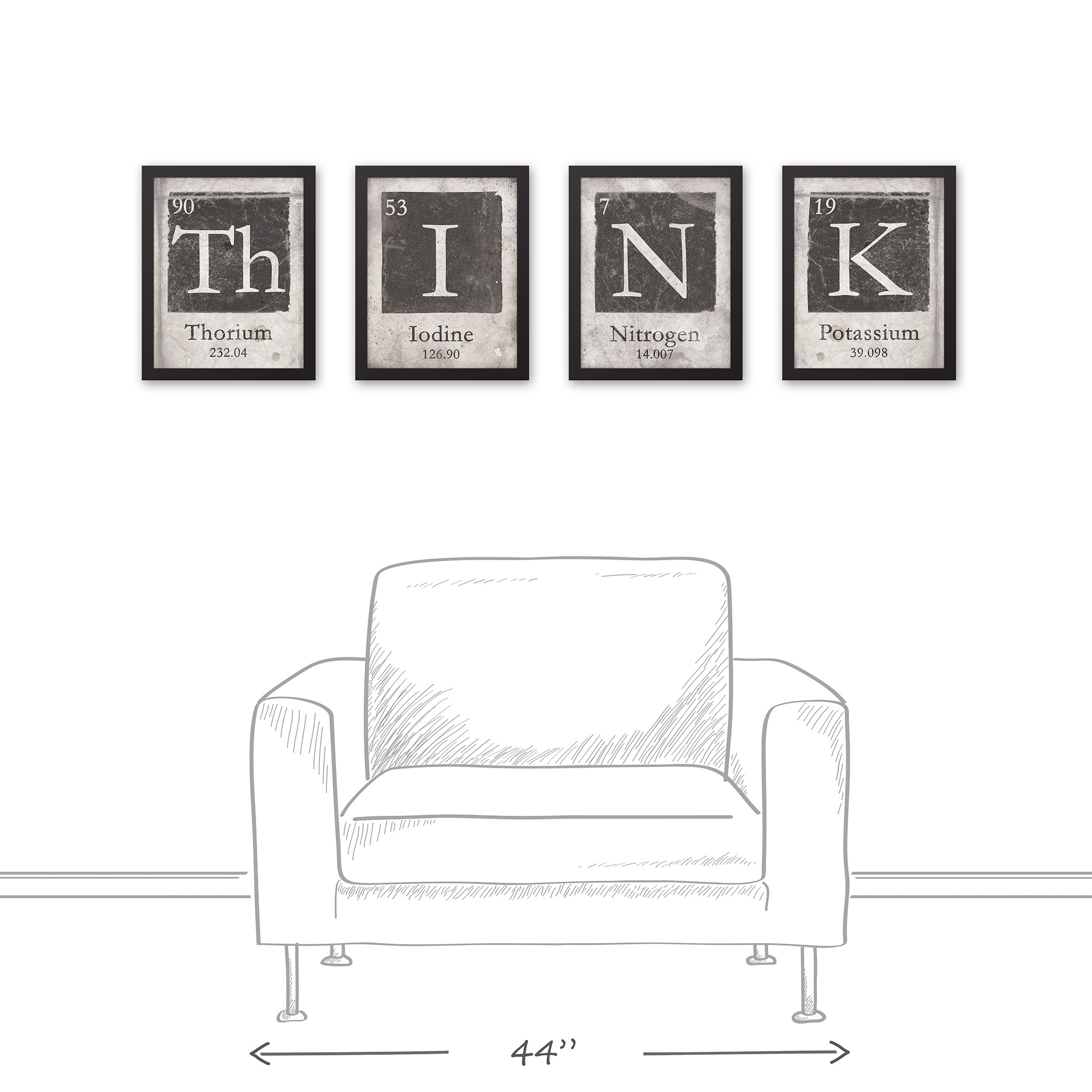 ThINK Elements 11x14 Black Framed Canvas Set