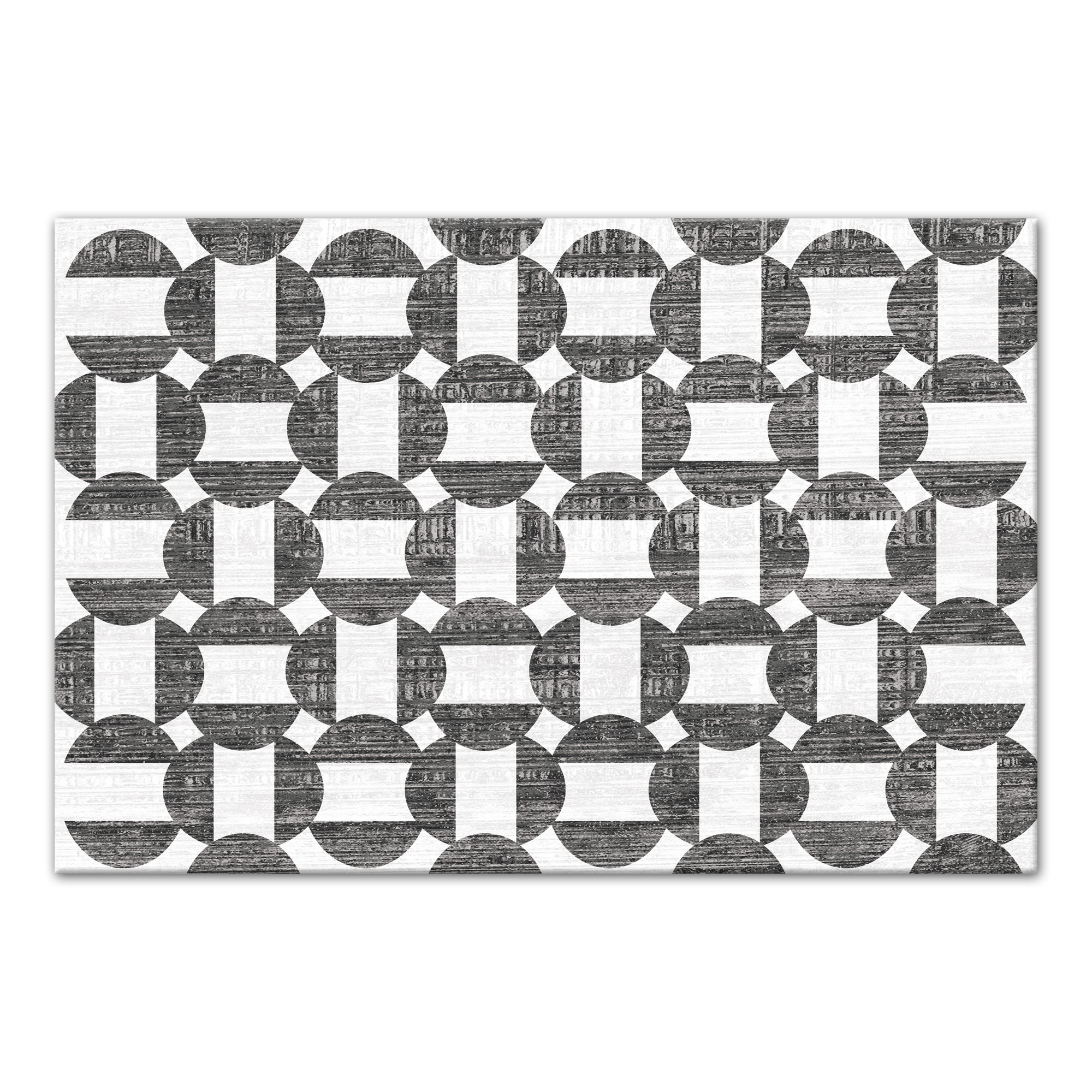 Gray Locking Pattern 48x32 Canvas