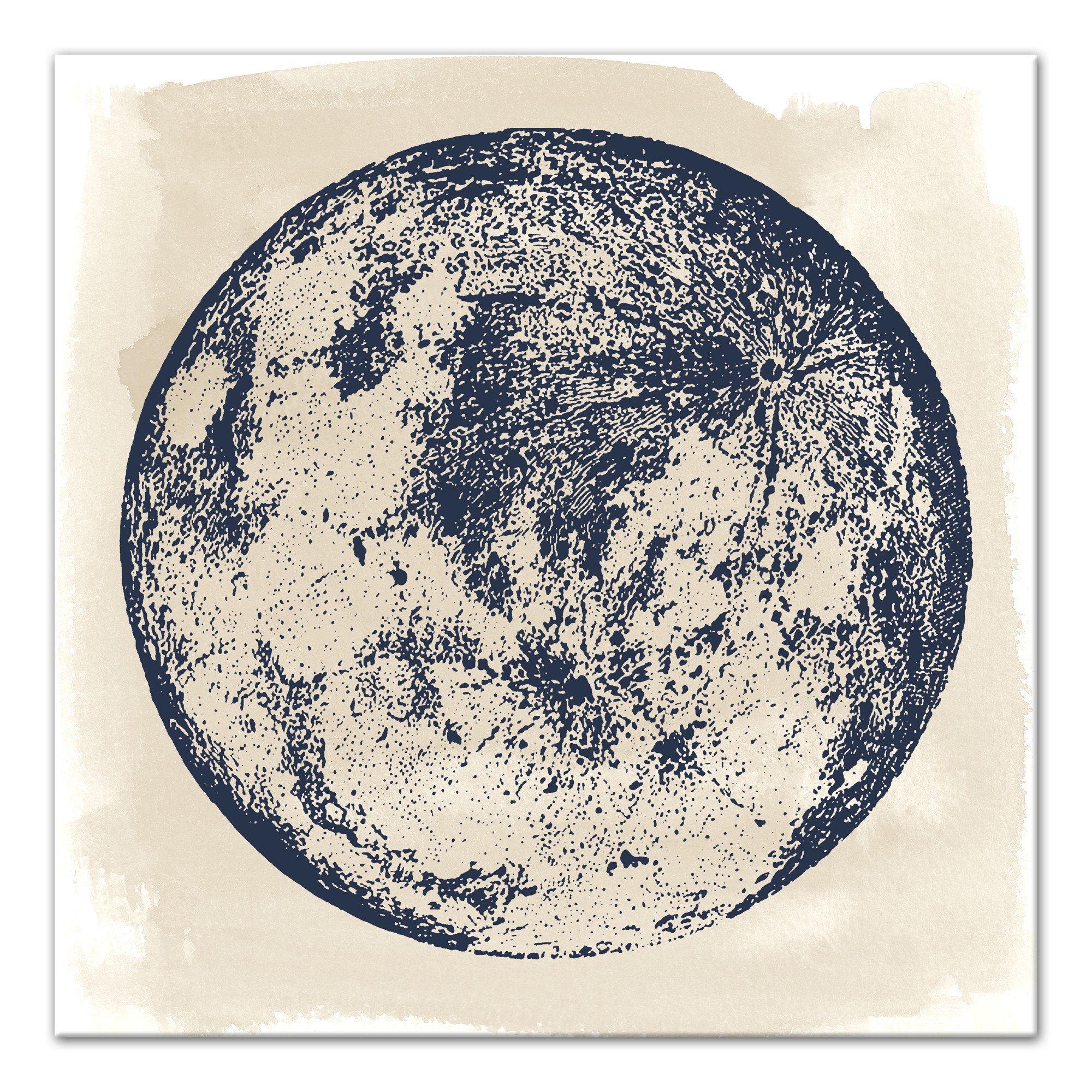 Vintage Moon 36x36 Canvas