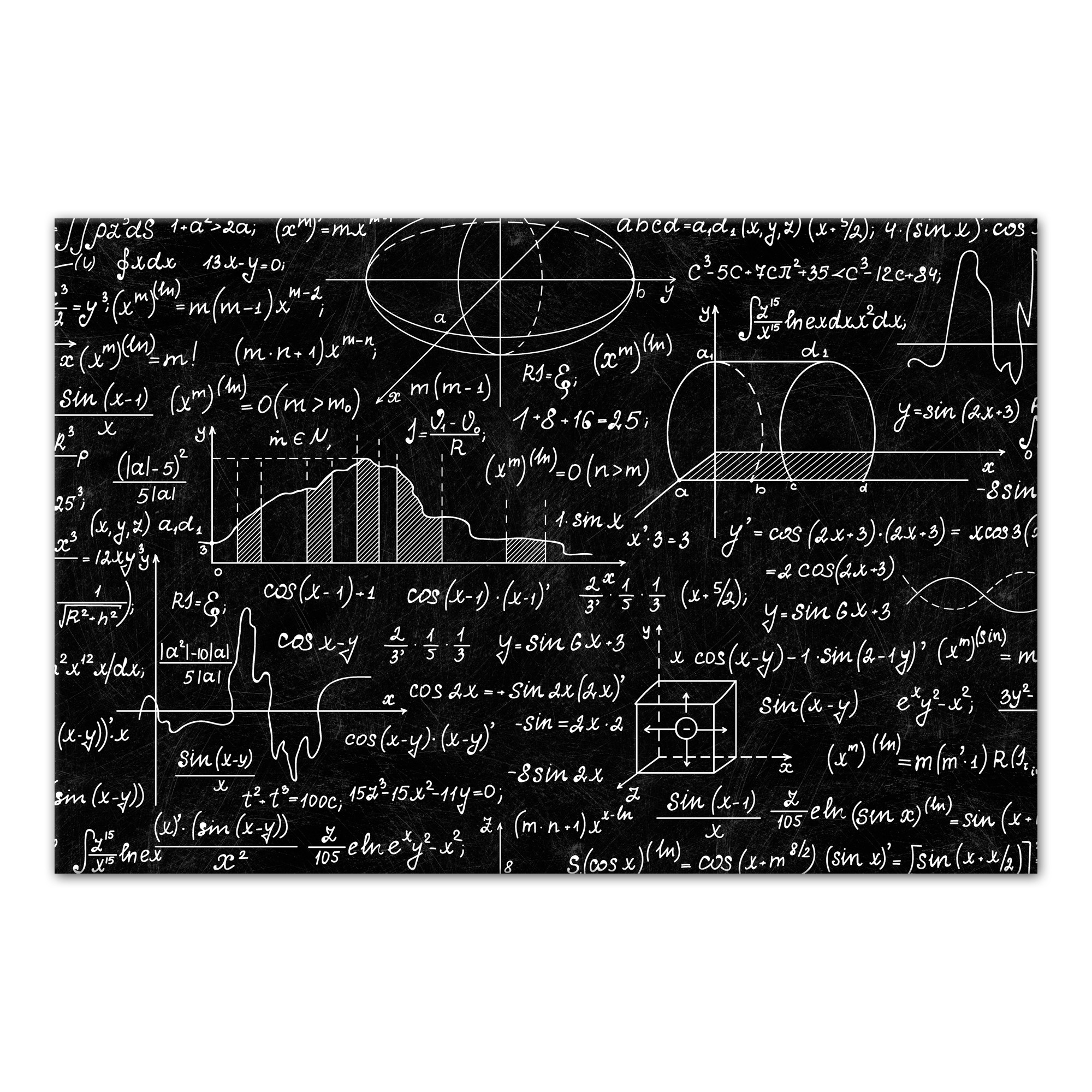 Chalkboard Math Equation 30x20 Canvas