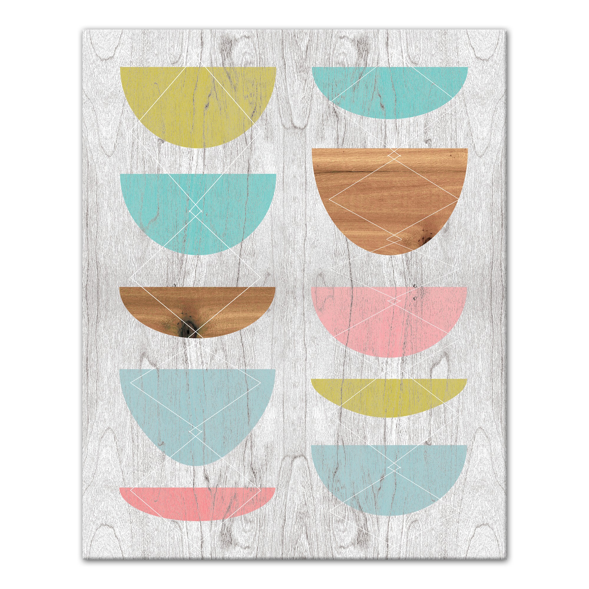 Colorful Mod Bowls 16x20 Canvas