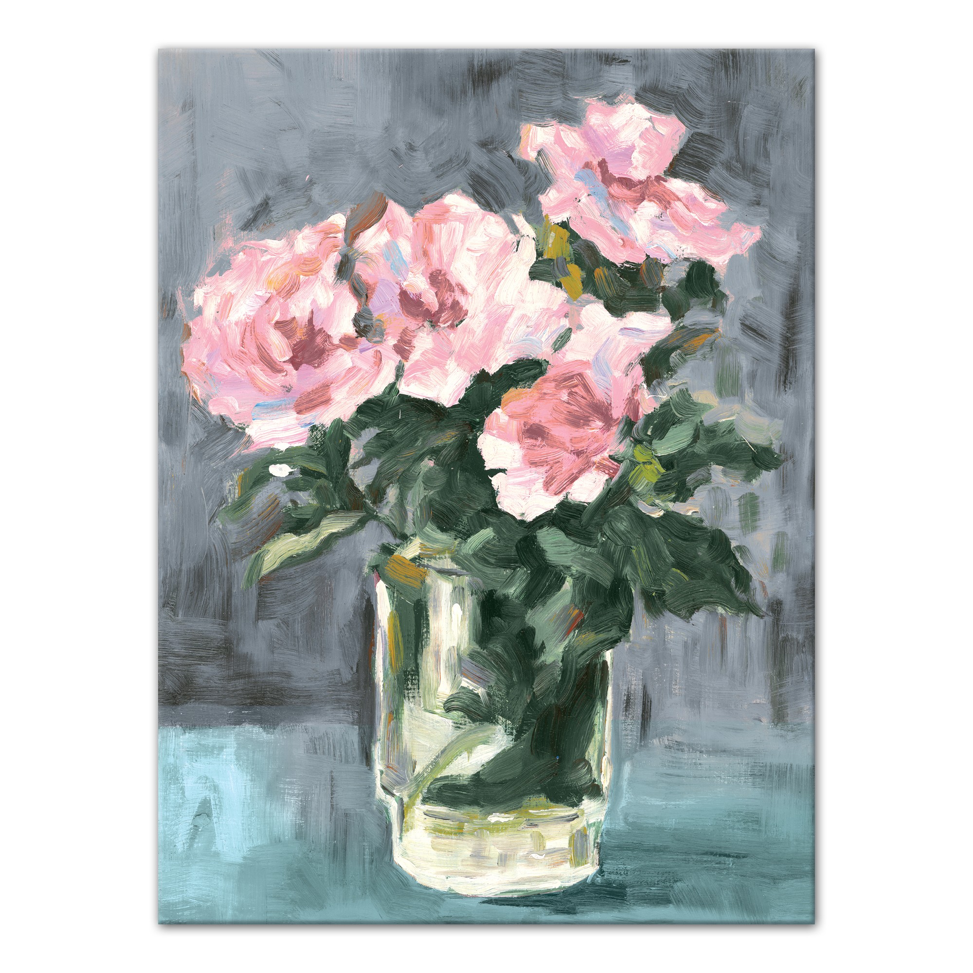 Pink Floral Still Life 30x40 Canvas