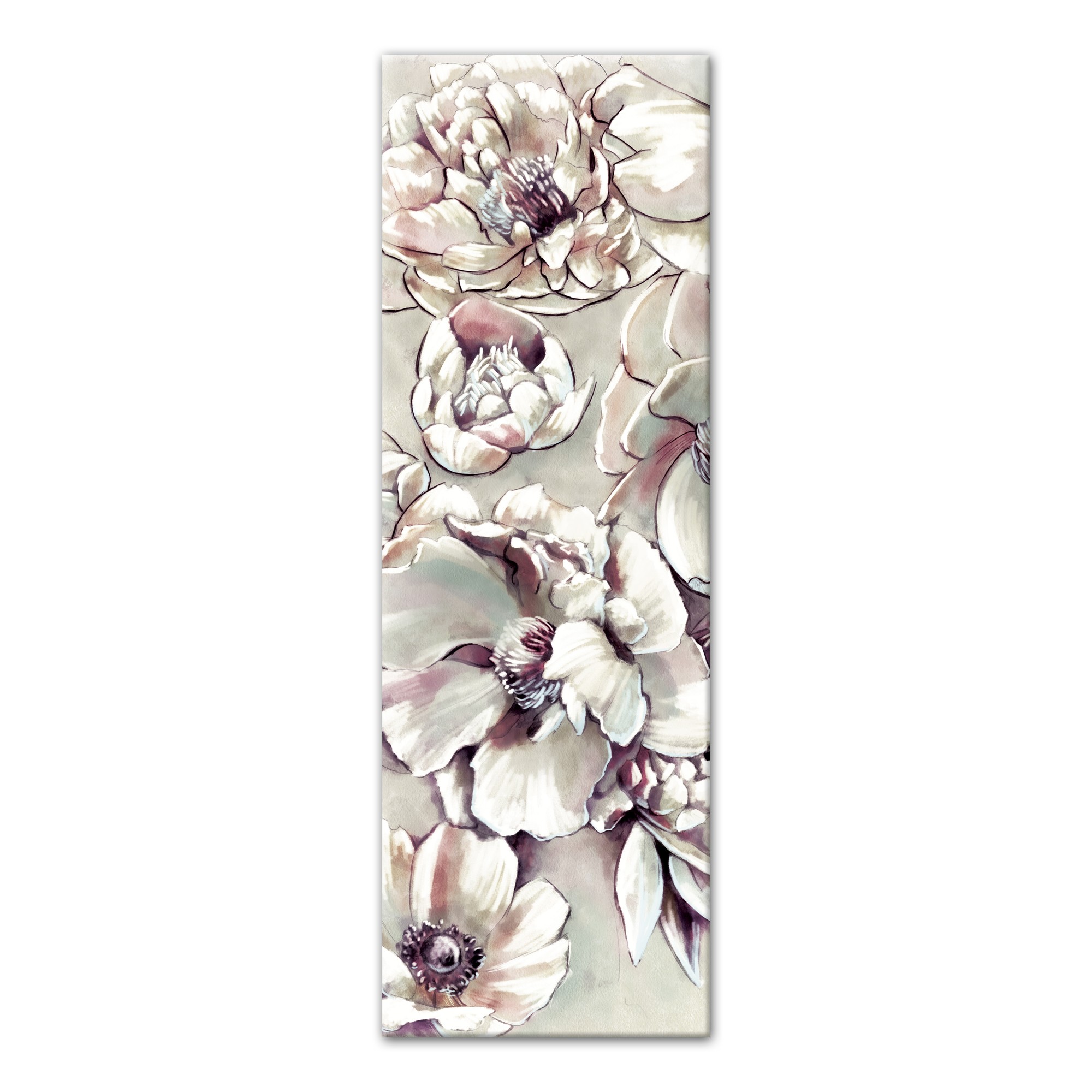 Large Painterly Florals 20x60 Canvas