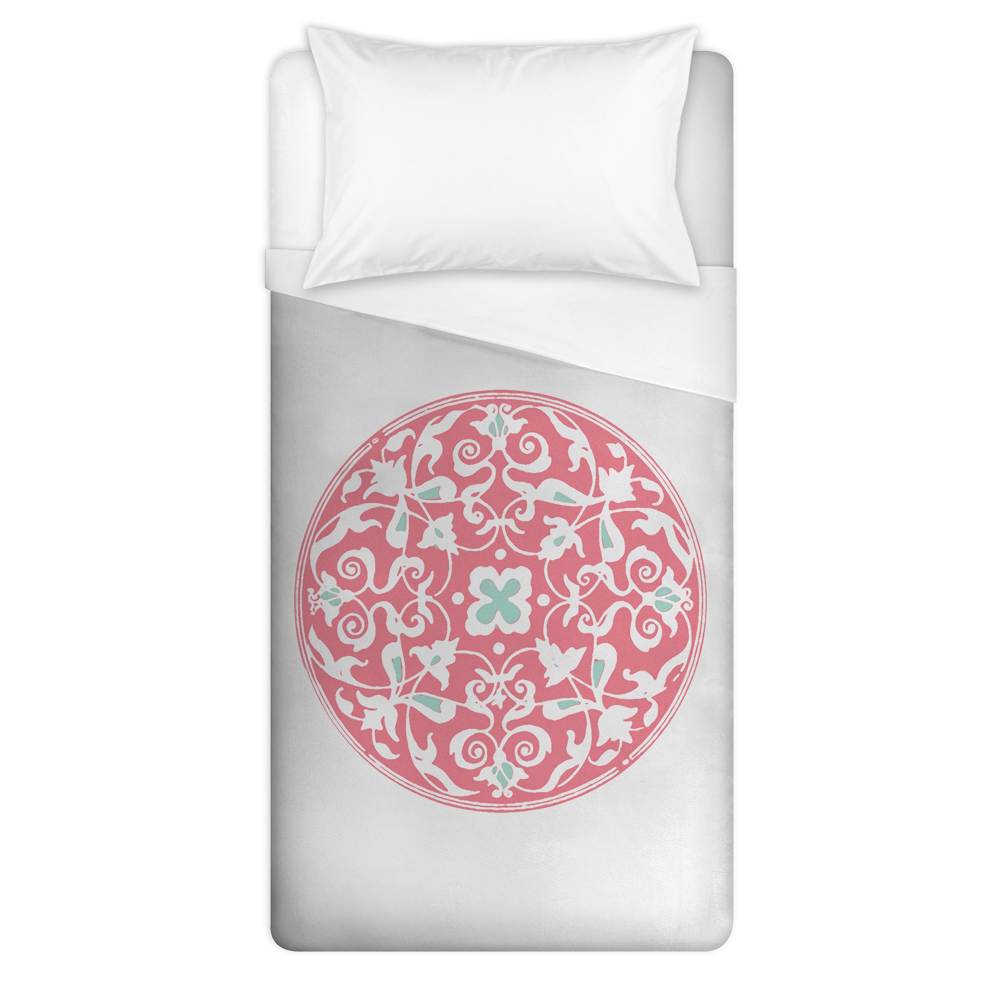 Pink Moroccan Circle 68x88 Twin Duvet Cover