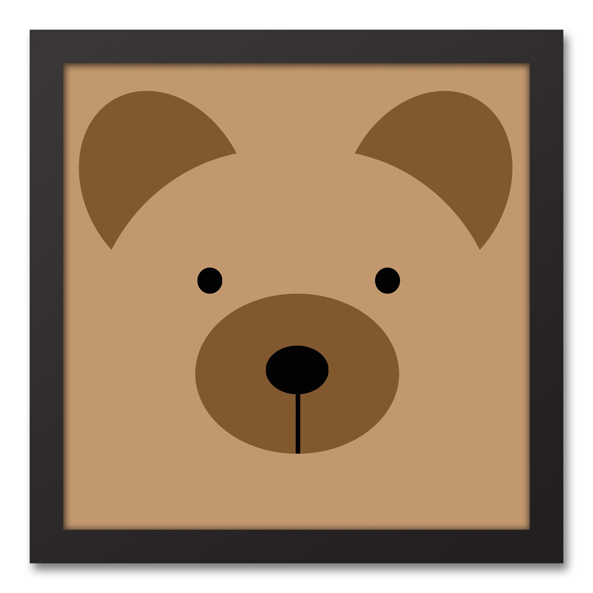 Bear Face Friend 12x12 Framed Canvas Wall Art