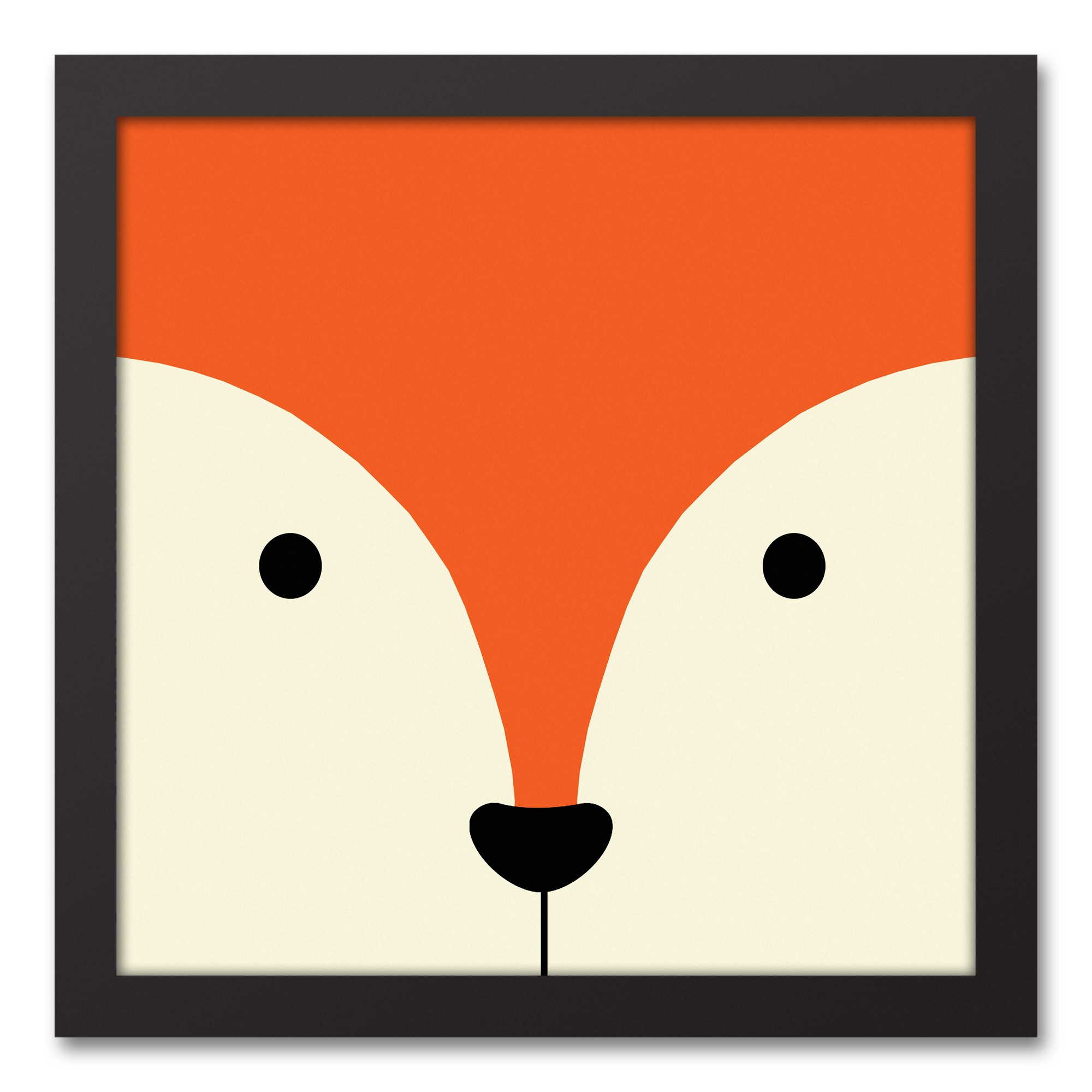 Fox Face Friend 12x12 Framed Canvas Wall Art