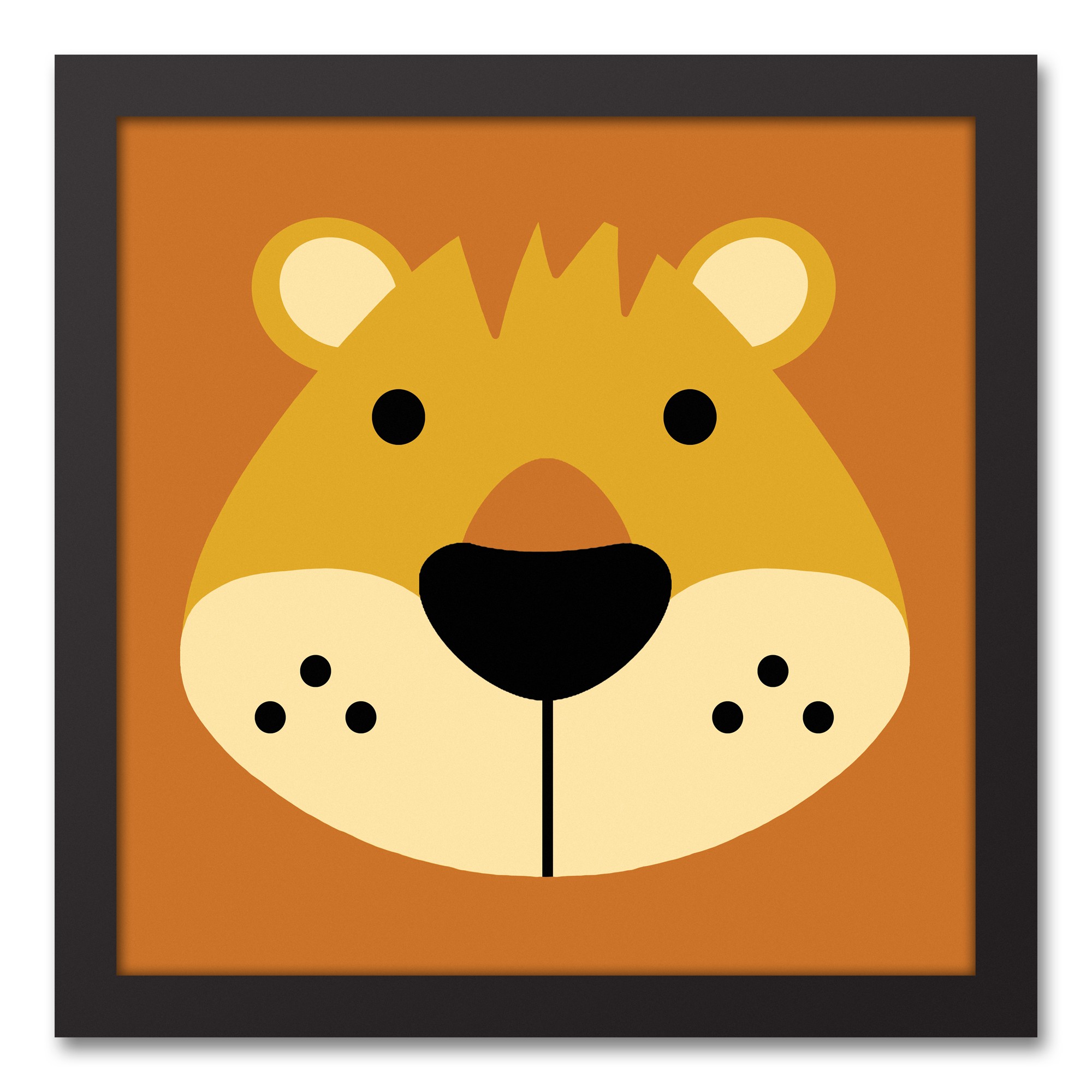 Lion Face Friend 12x12 Framed Canvas Wall Art