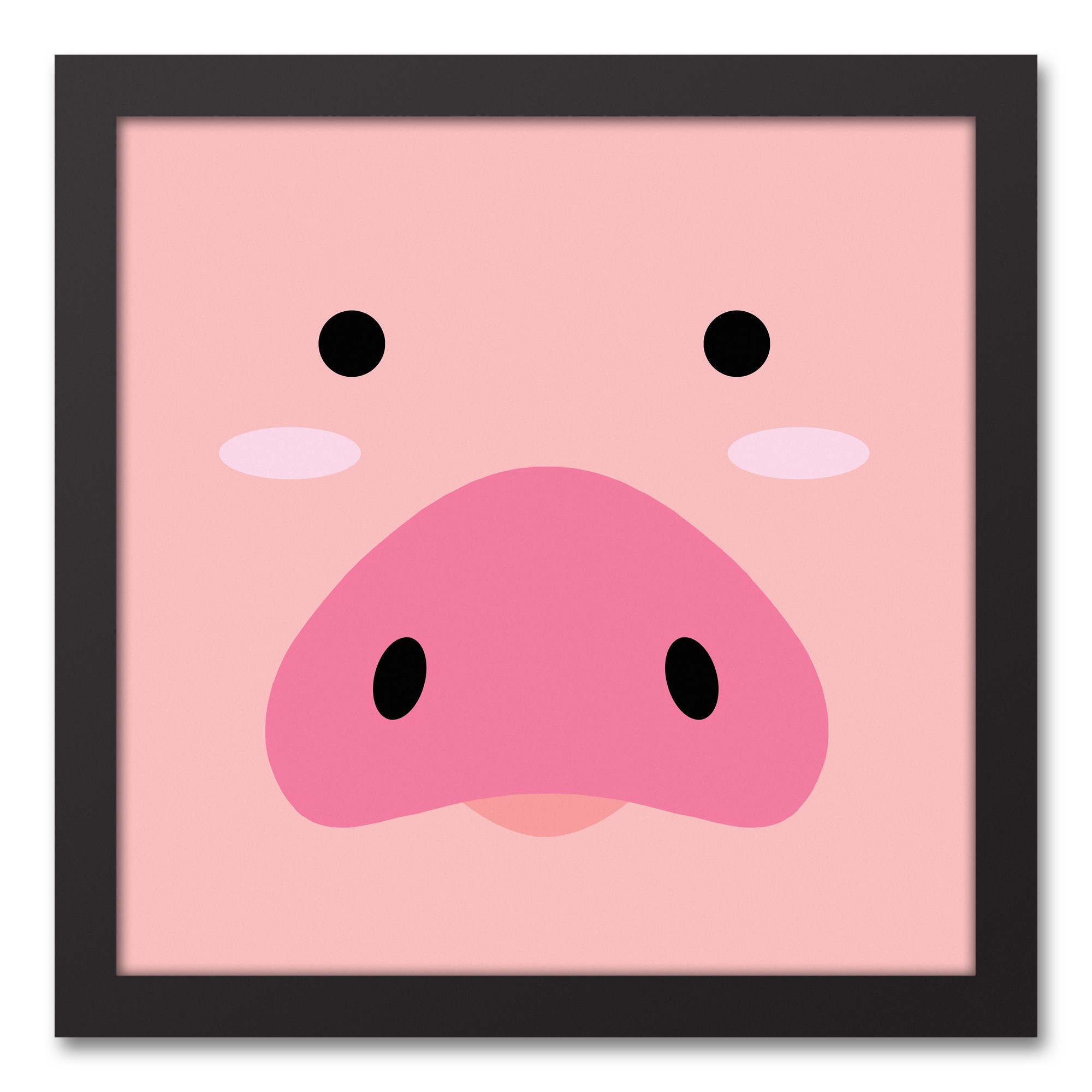 Pig Face Friend 12x12 Framed Canvas Wall Art