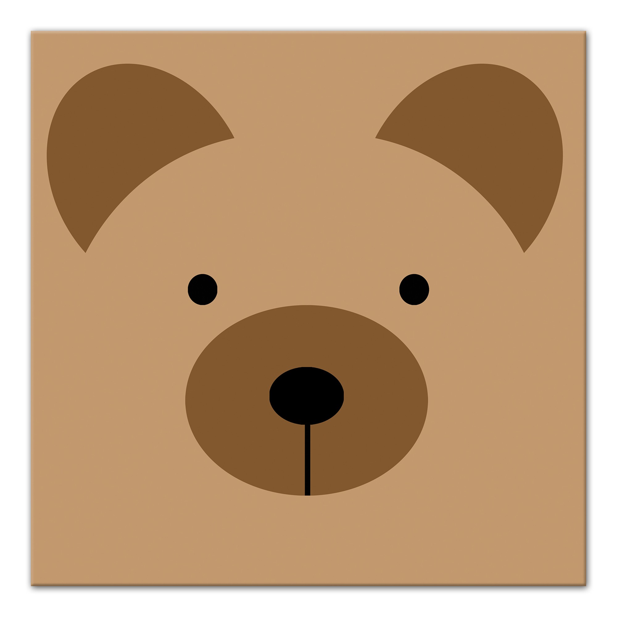 Bear Face Friend 12x12 Canvas Wall Art