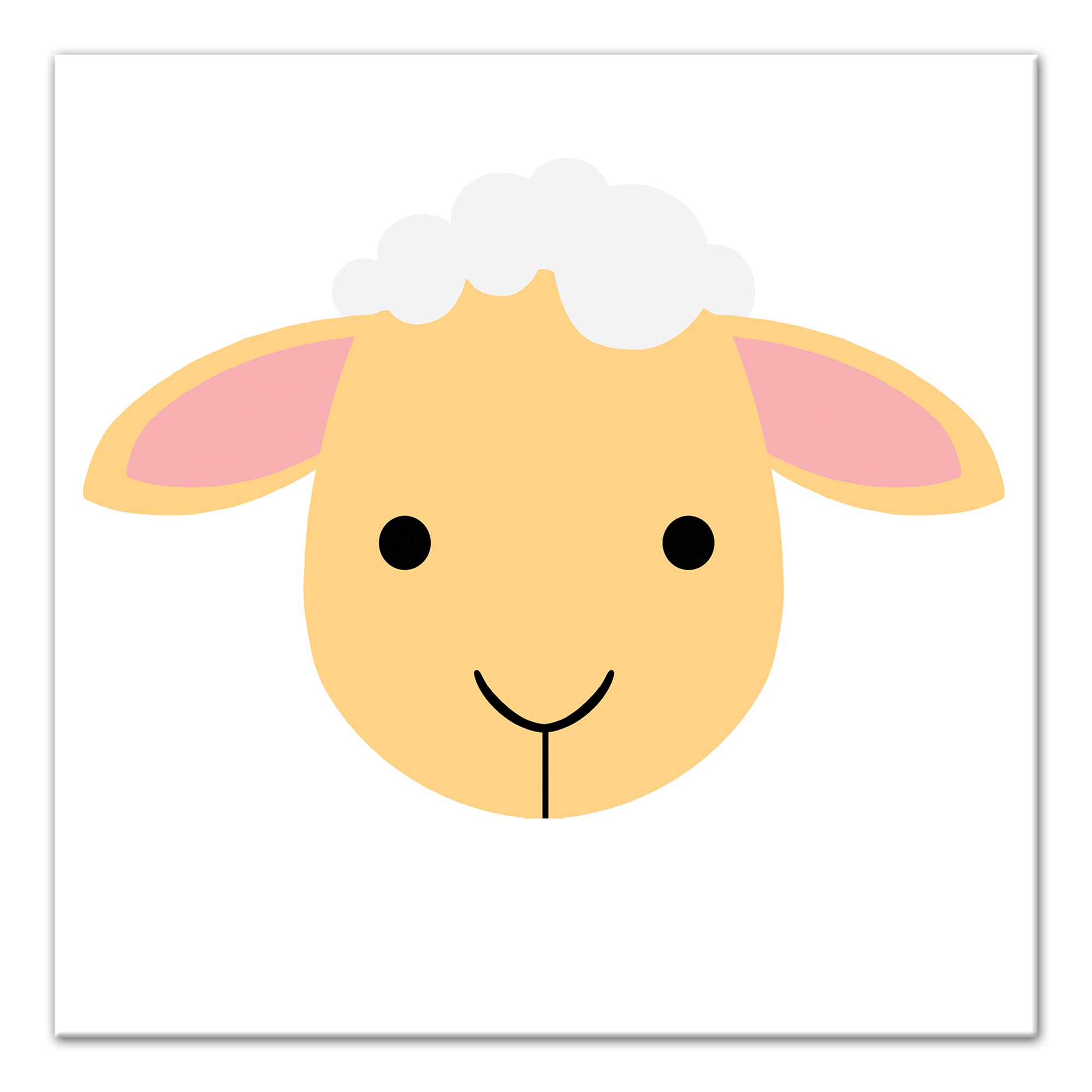 Lamb Face Friend 12x12 Canvas Wall Art
