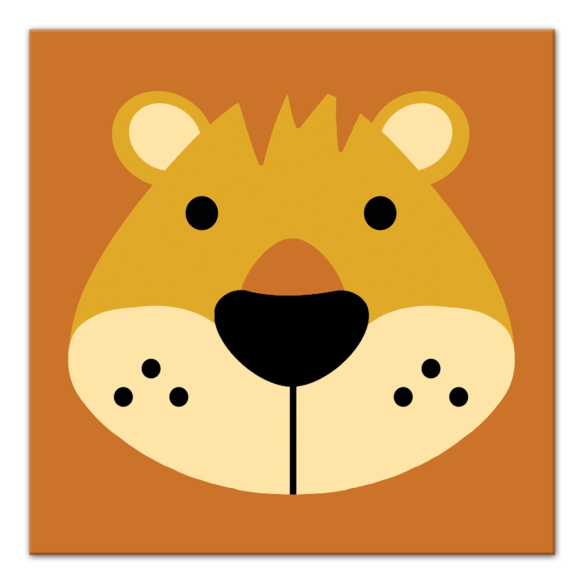 Lion Face Friend 12x12 Canvas Wall Art