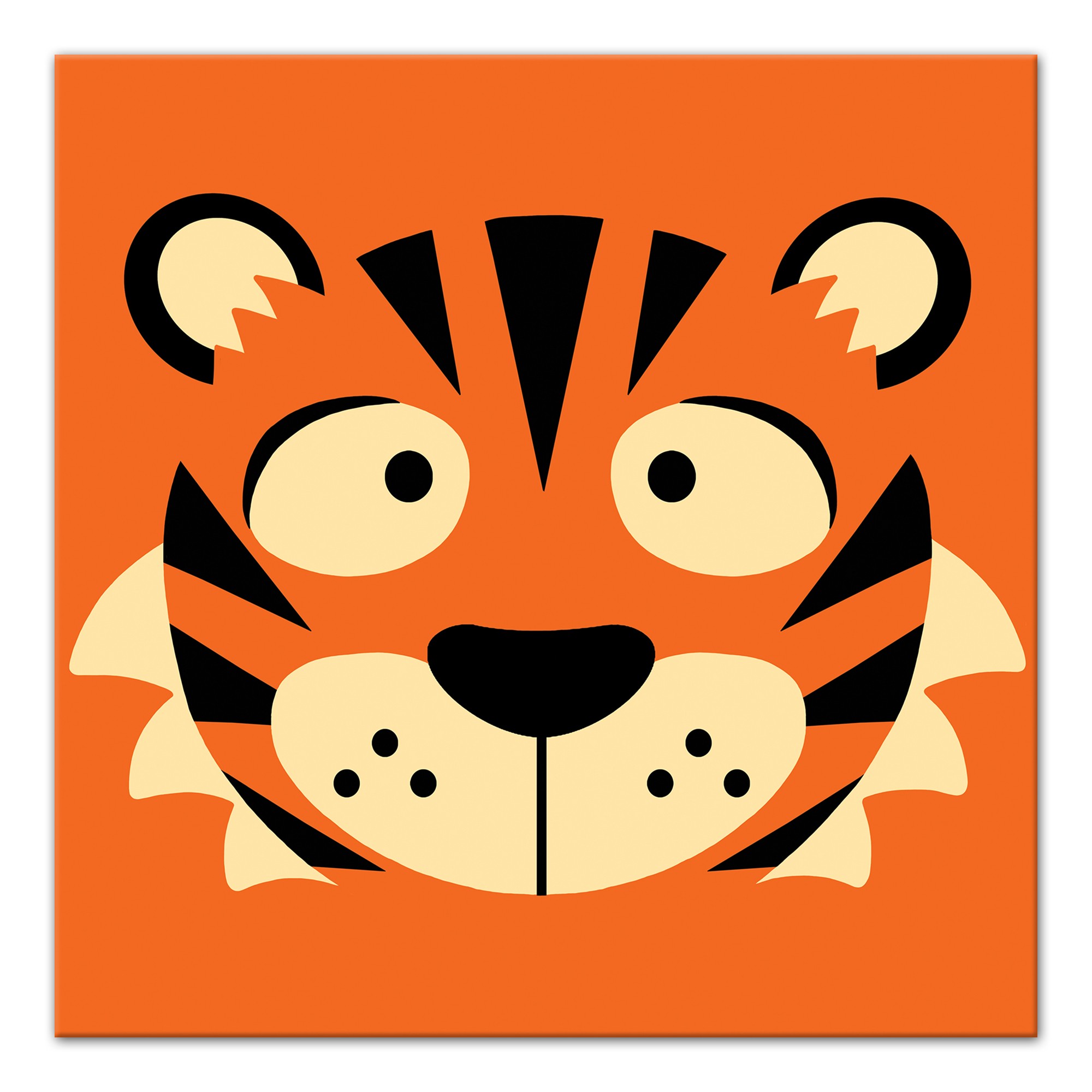 Tiger Face Friend 12x12 Canvas Wall Art
