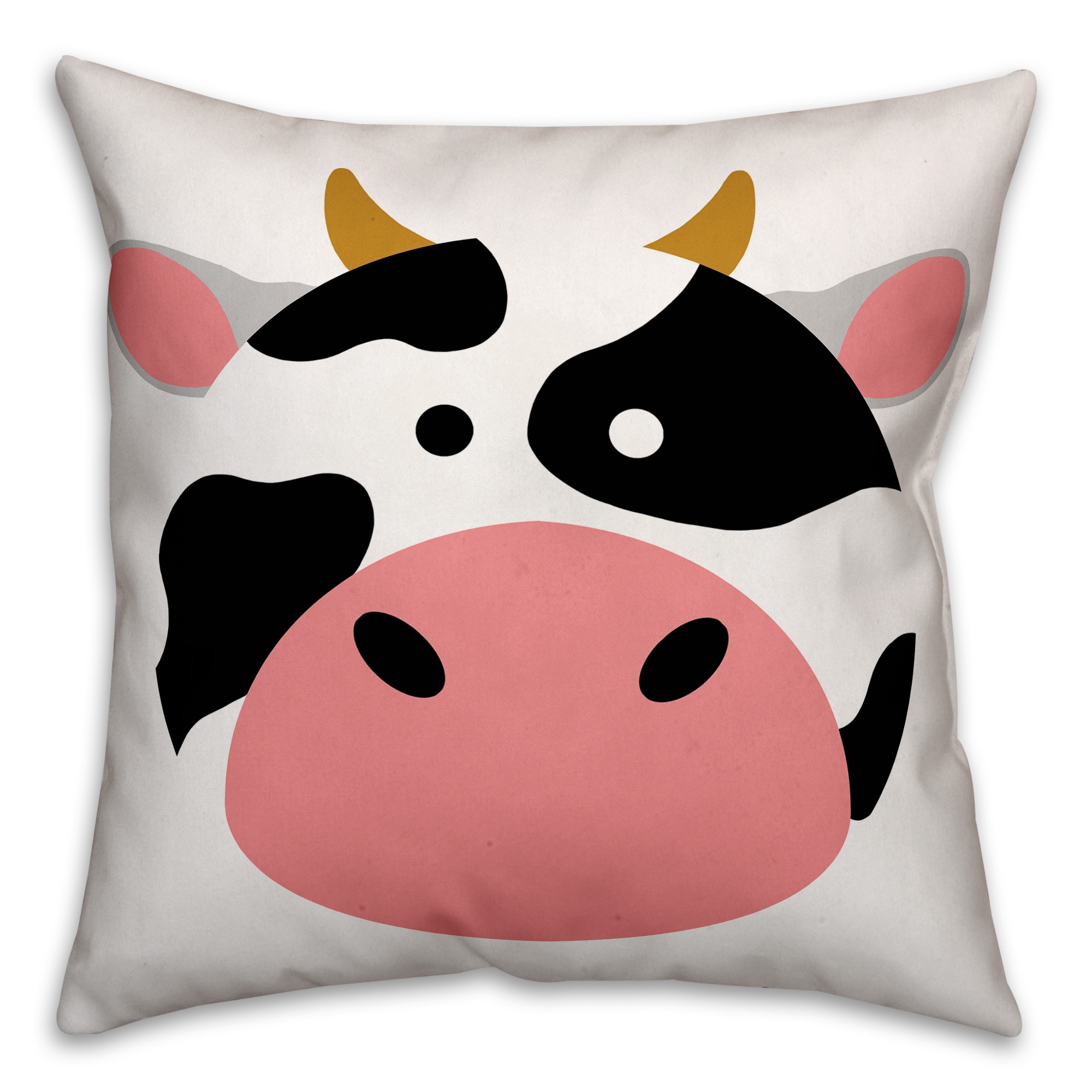 Cow Face Friend 16x16 Throw Pillow