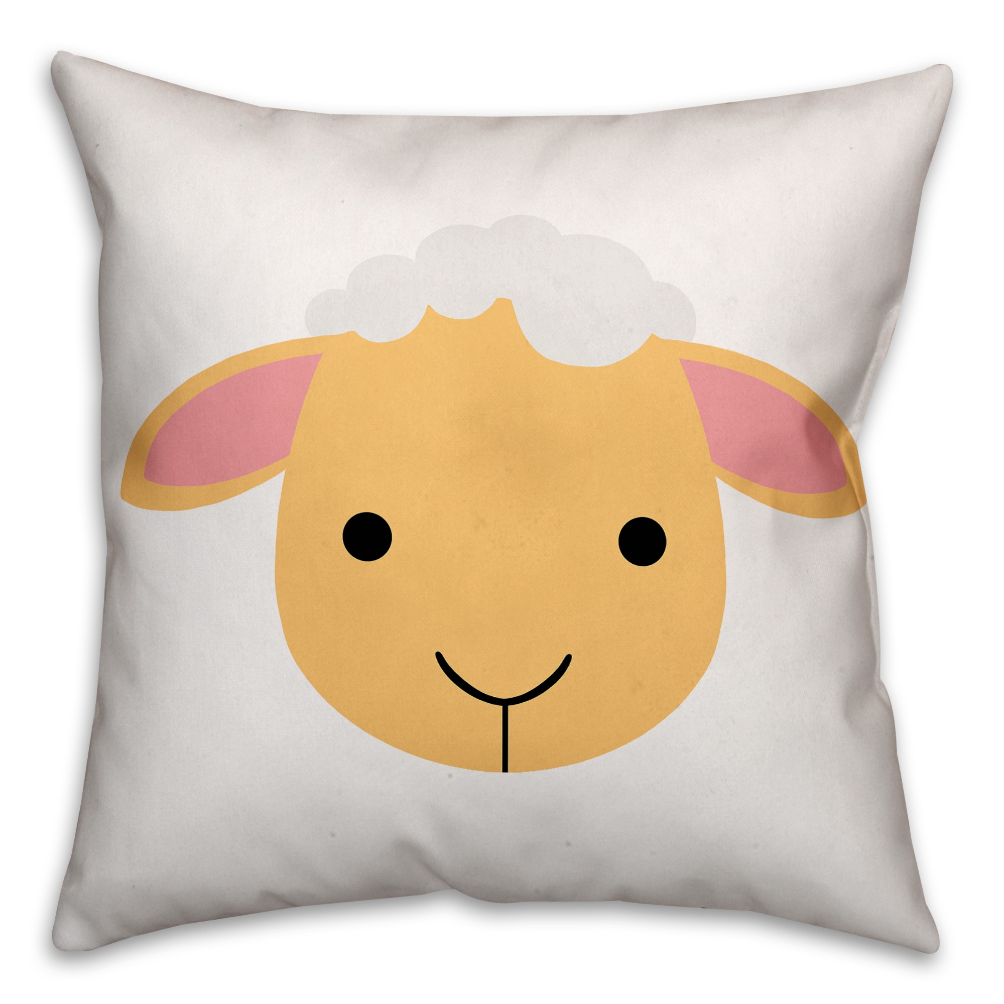 Lamb Face Friend 16x16 Throw Pillow