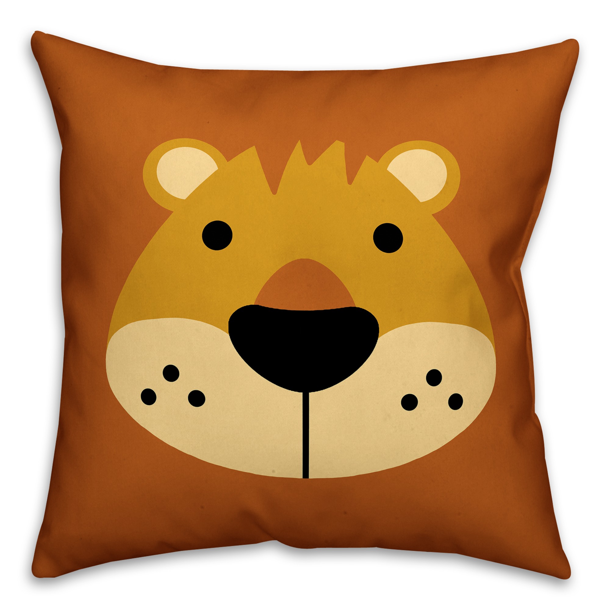 Lion Face Friend 16x16 Throw Pillow