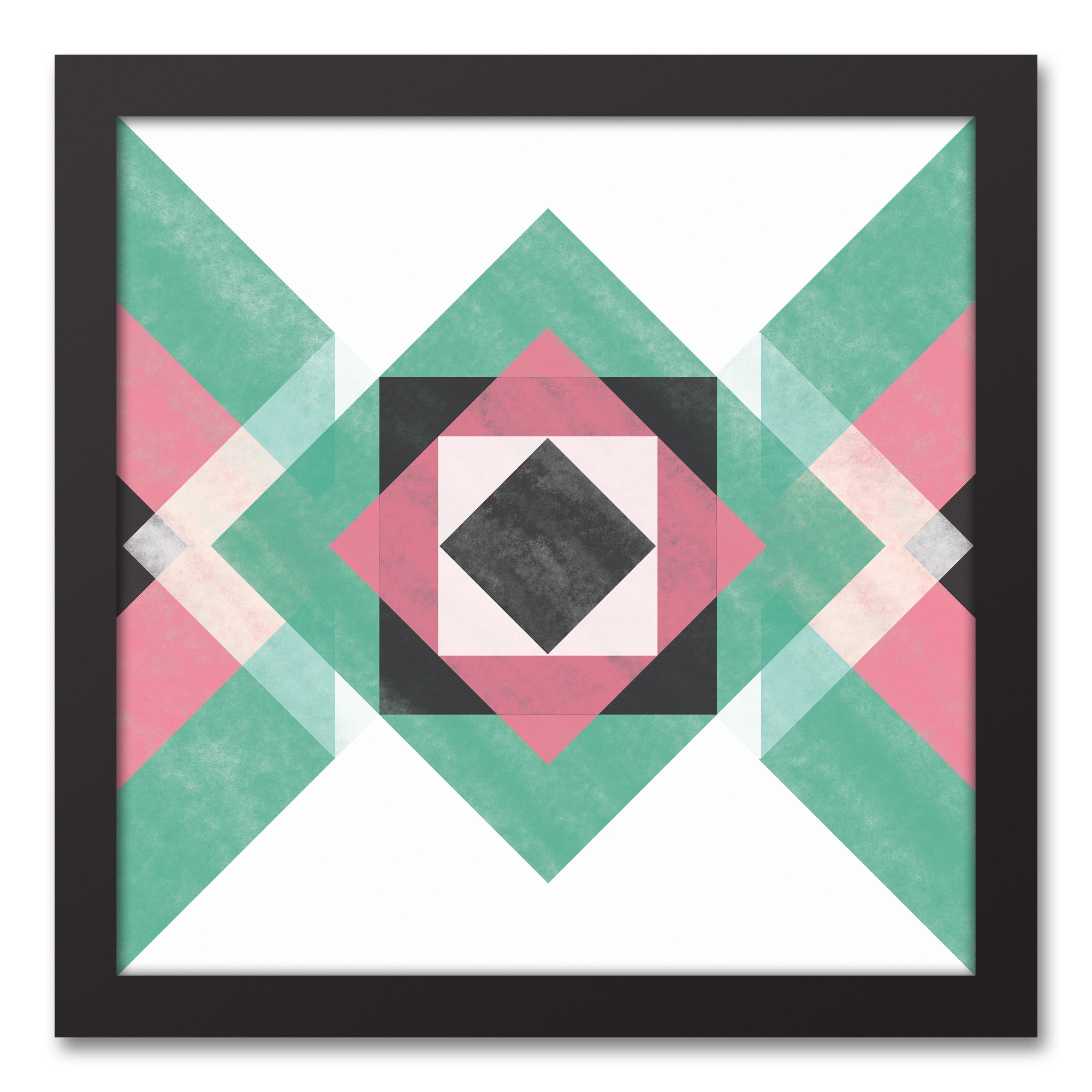 Geometric Southwest Framed Canvas Wall Art, 12x12