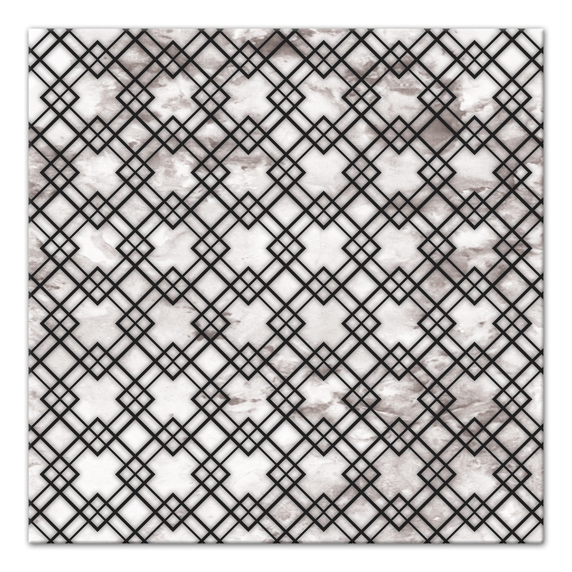 Distressed Clover Pattern Wall Art