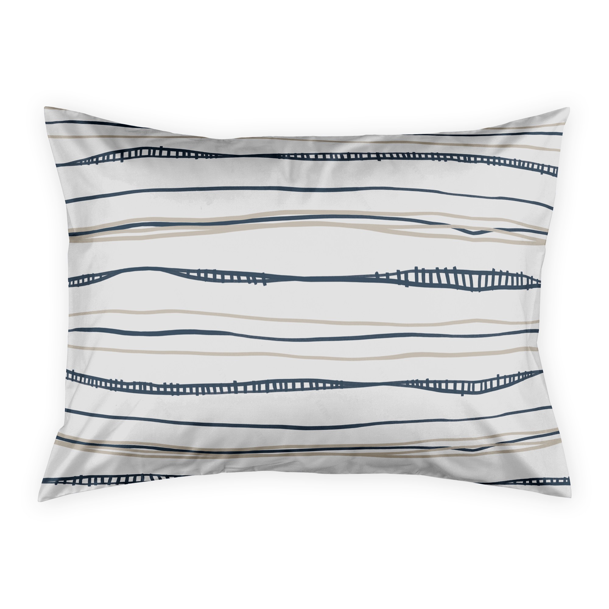 Navy Wavy Sham