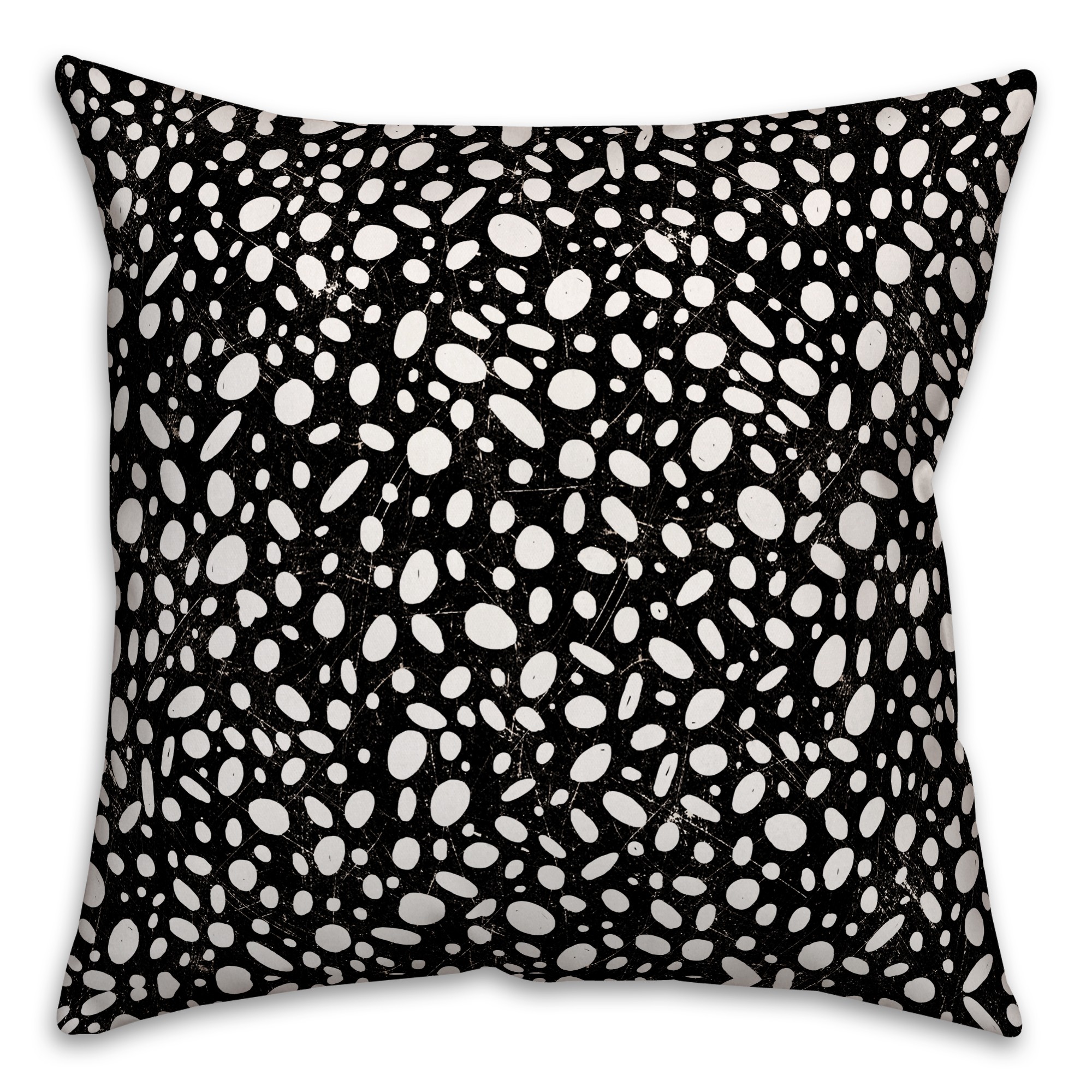 Black and White Bean Throw Pillow