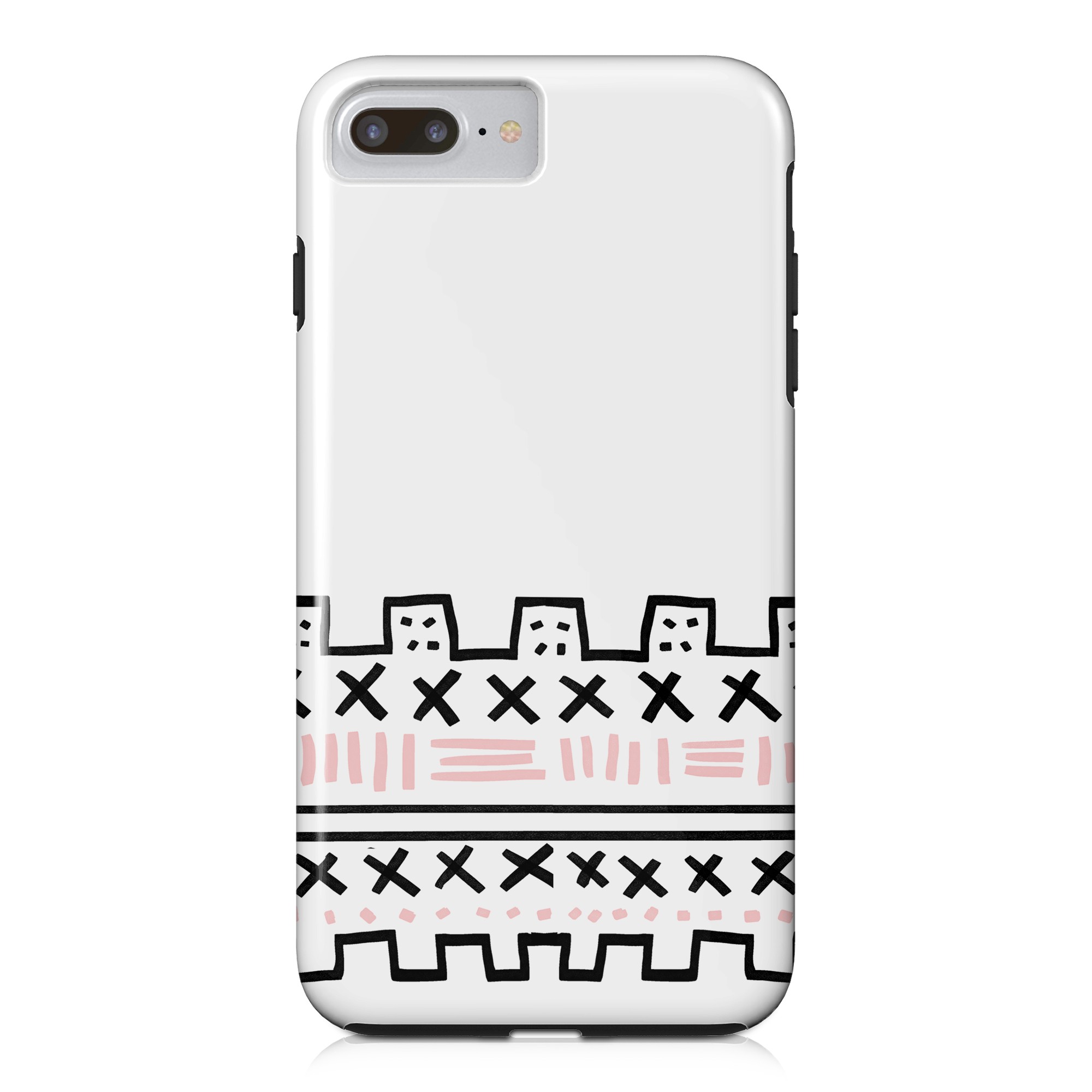 Pink and Black Pattern Play iPhone Case