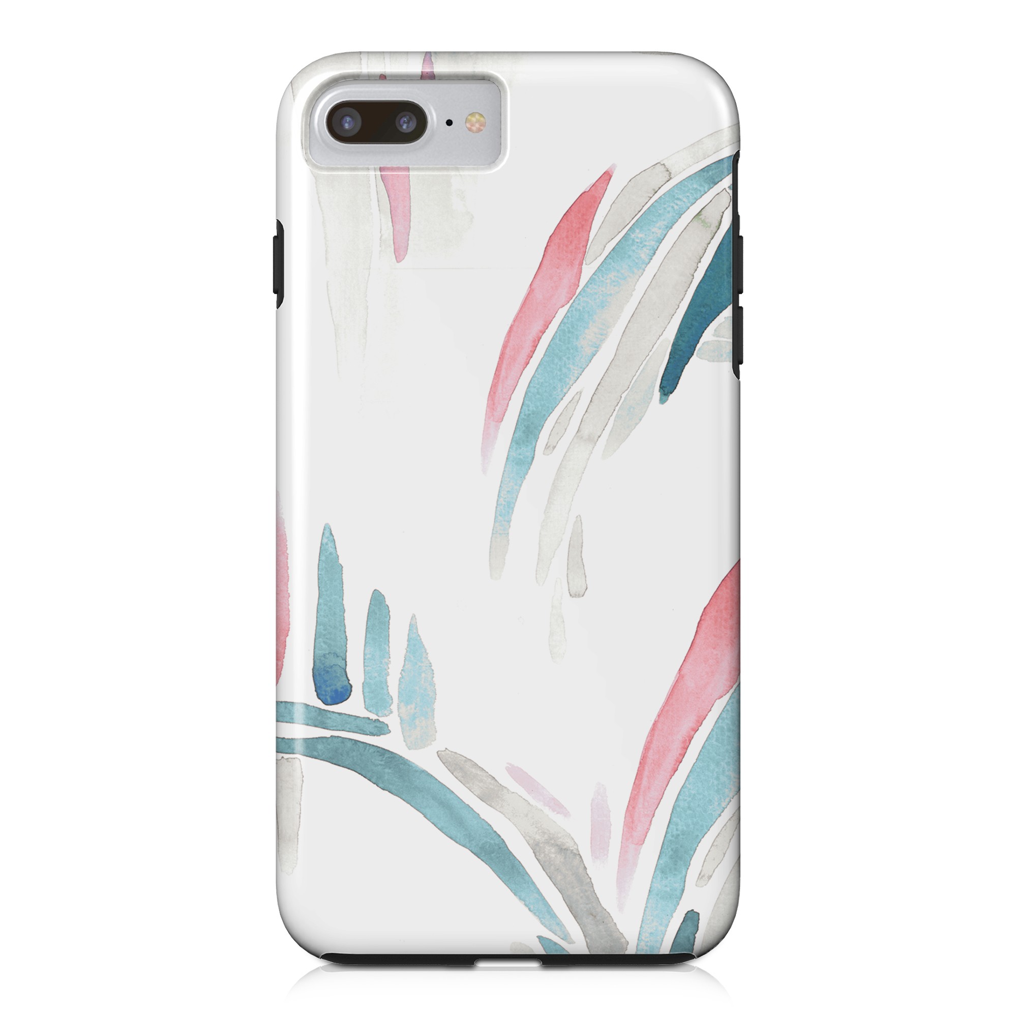Vertical Watercolor Brushstrokes iPhone Case