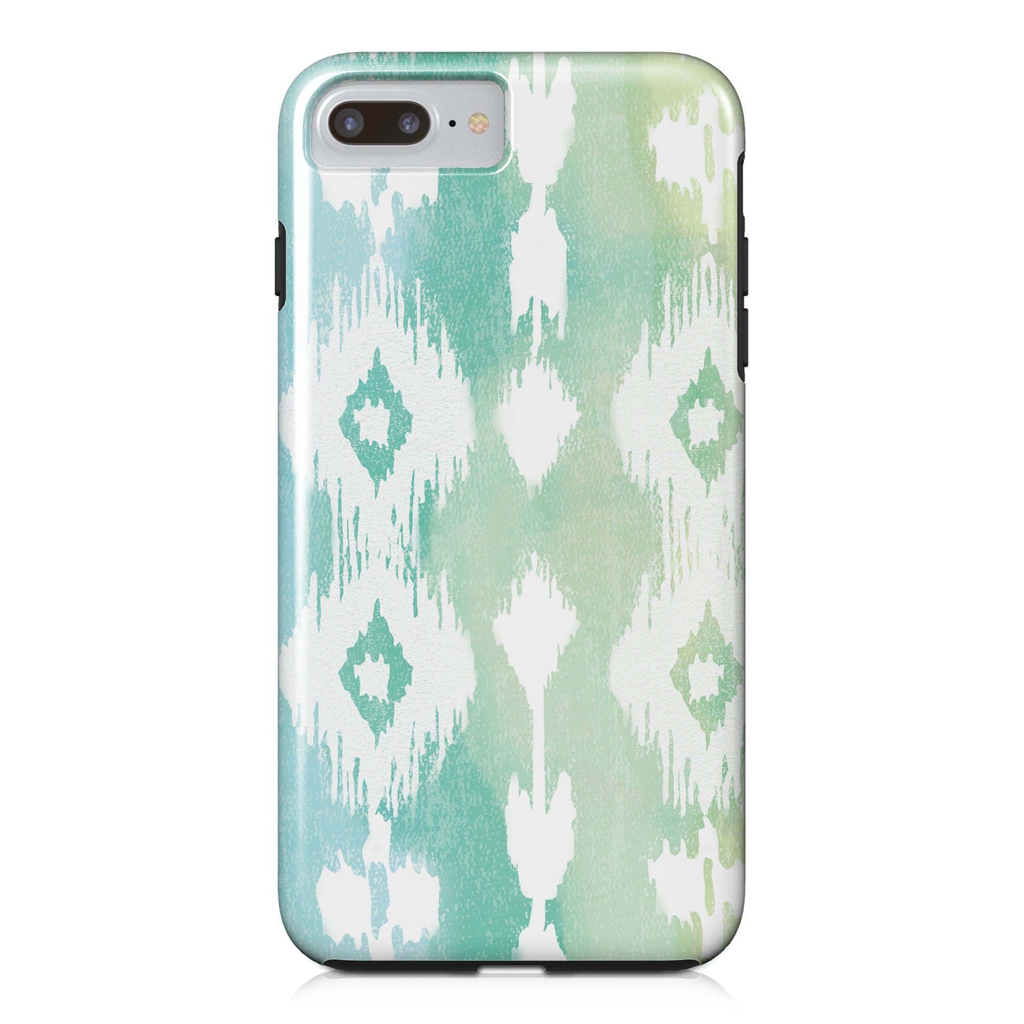 Watercolor Green Ikat iPhone Case