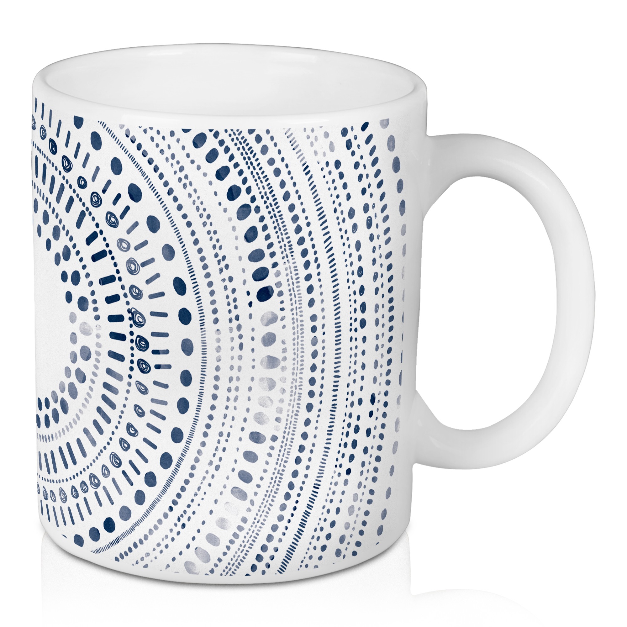 Navy Circle Swirl Drinkware Collection