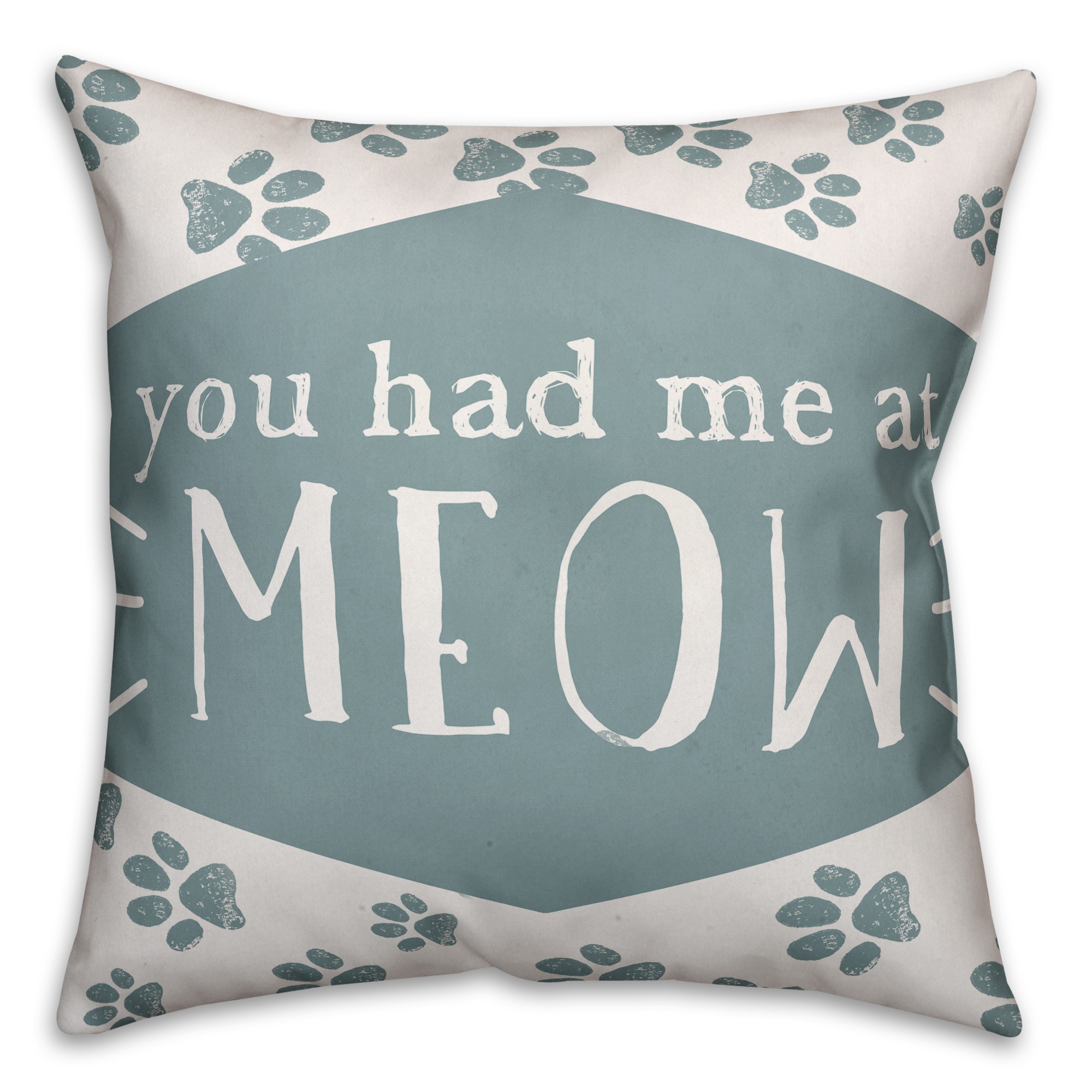You Had Me at Meow 18x18 Throw Pillow