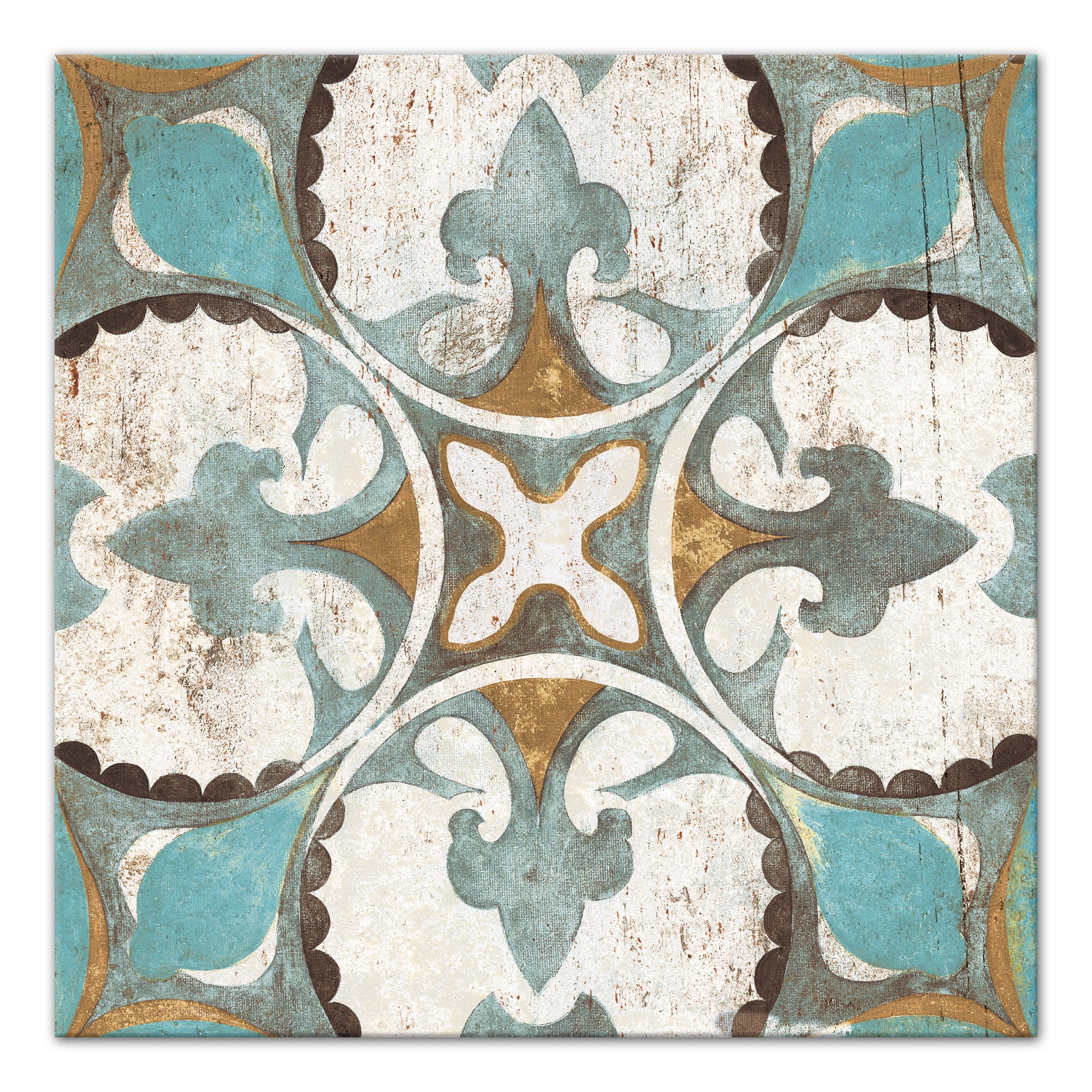 Distressed Moroccan Tile Wall Art