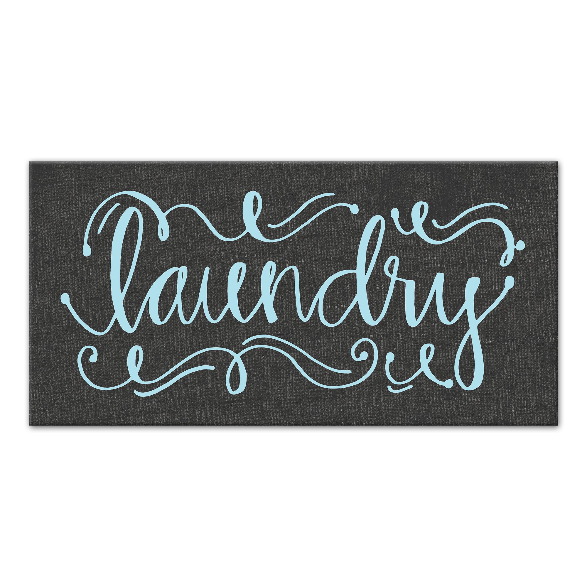 Calligraphy Style Laundry Canvas Wall Art, 10x20