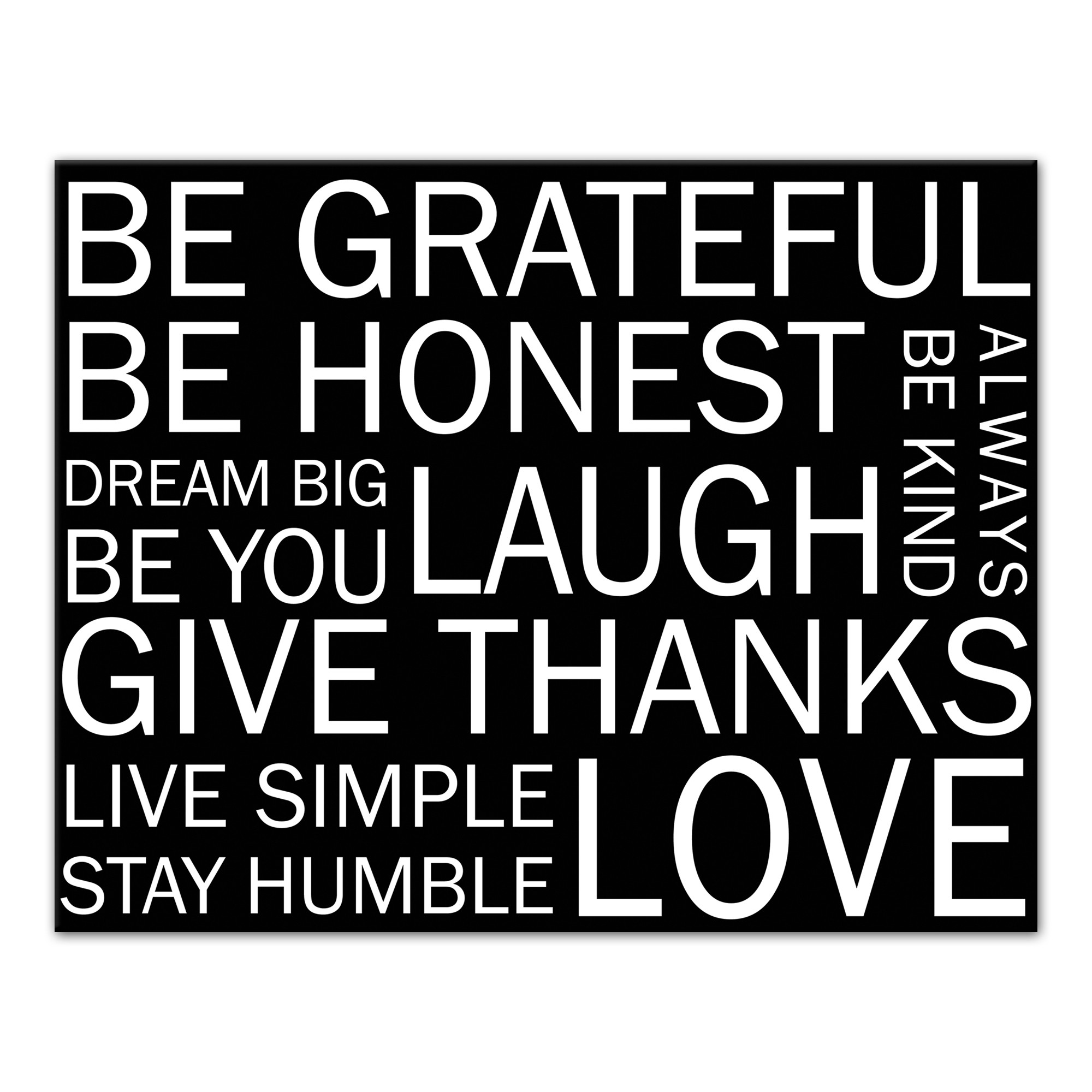 Inspirational Sayings Canvas Wall Art, 11x14