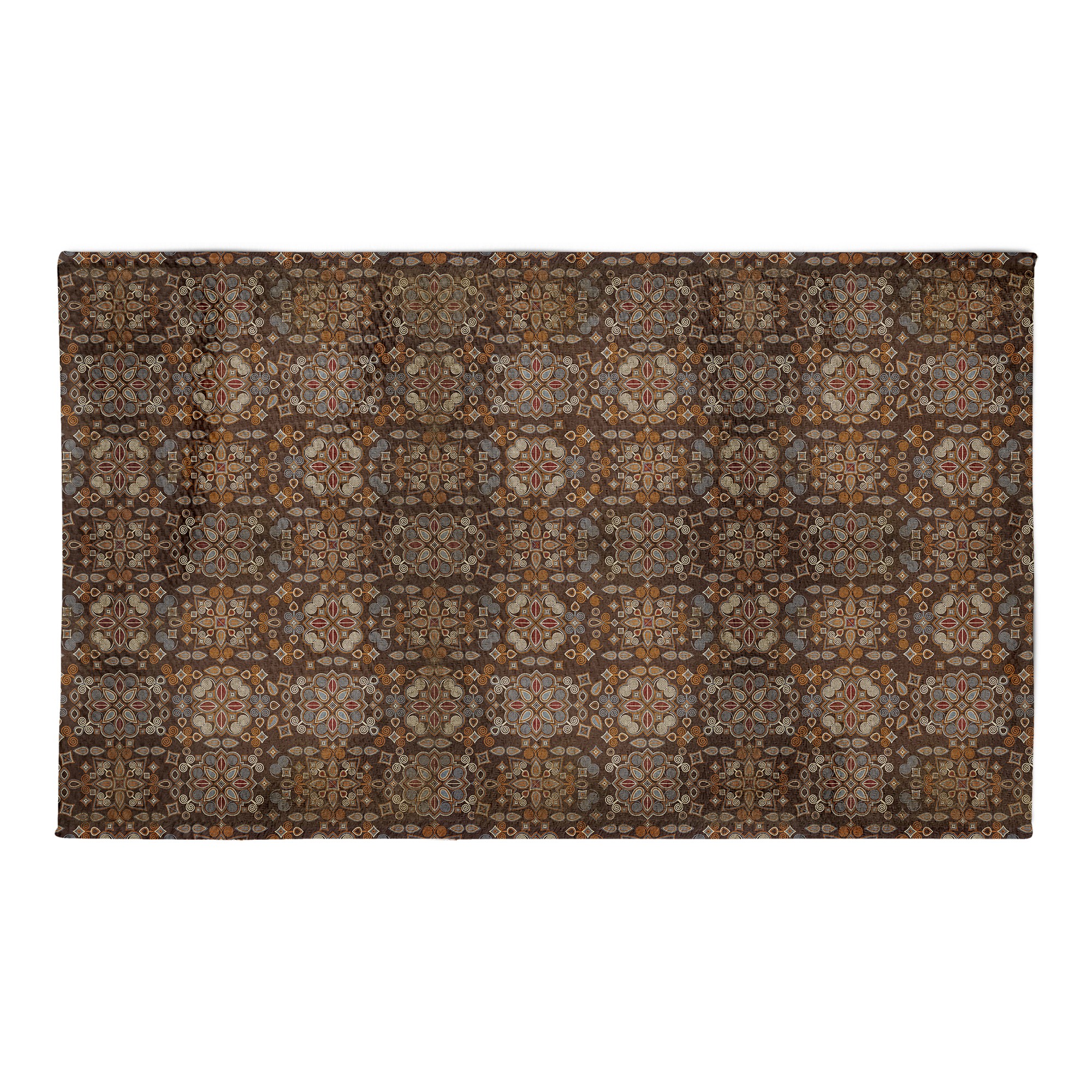 Brown Tile Area Rug