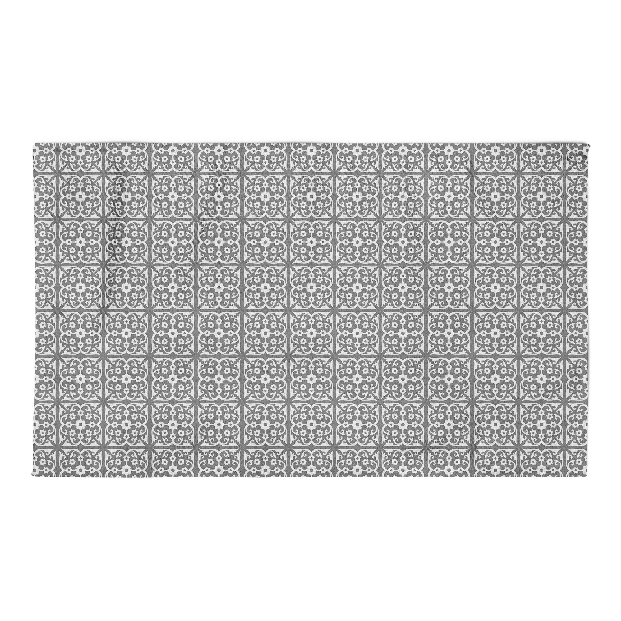 Gray Medallion Area Rug