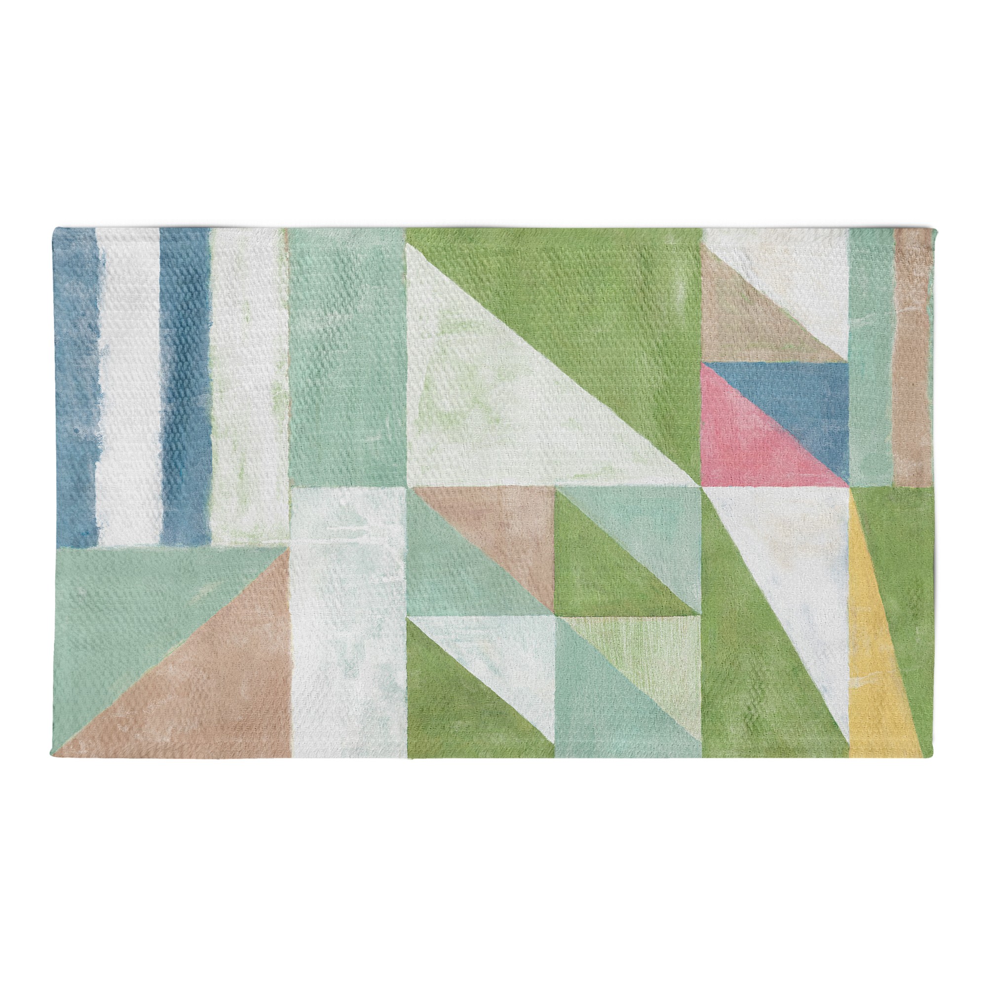 Colorful Triangle Abstract Area Rug