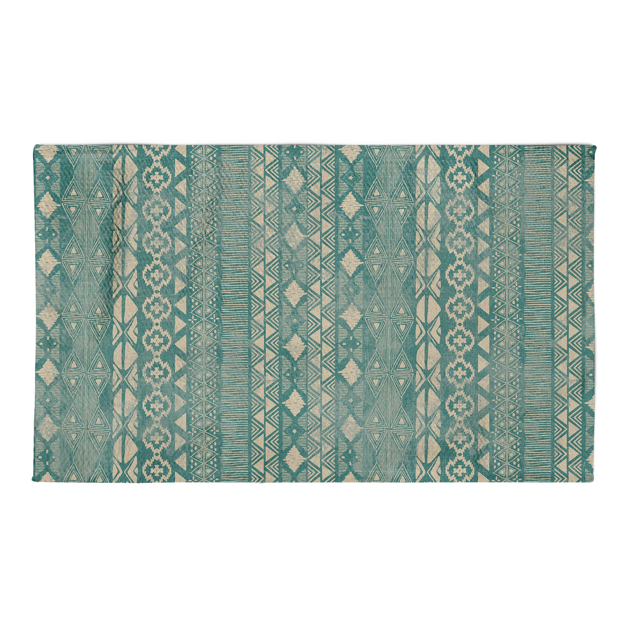 Blue Tribal Area Rug