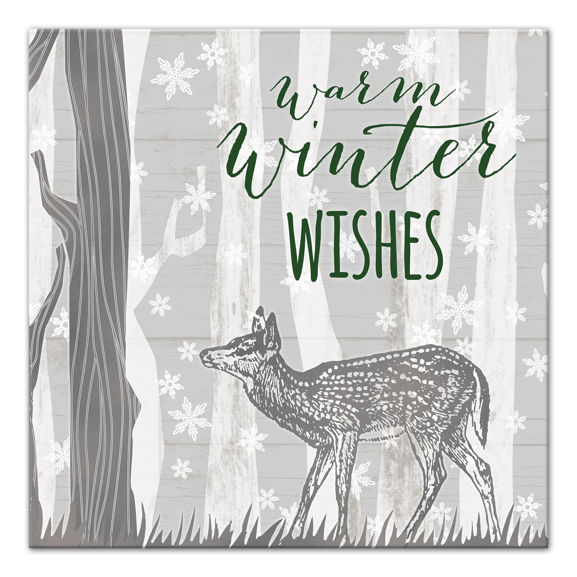 Warm Winter Wishes 20x20 Canvas Wall Art