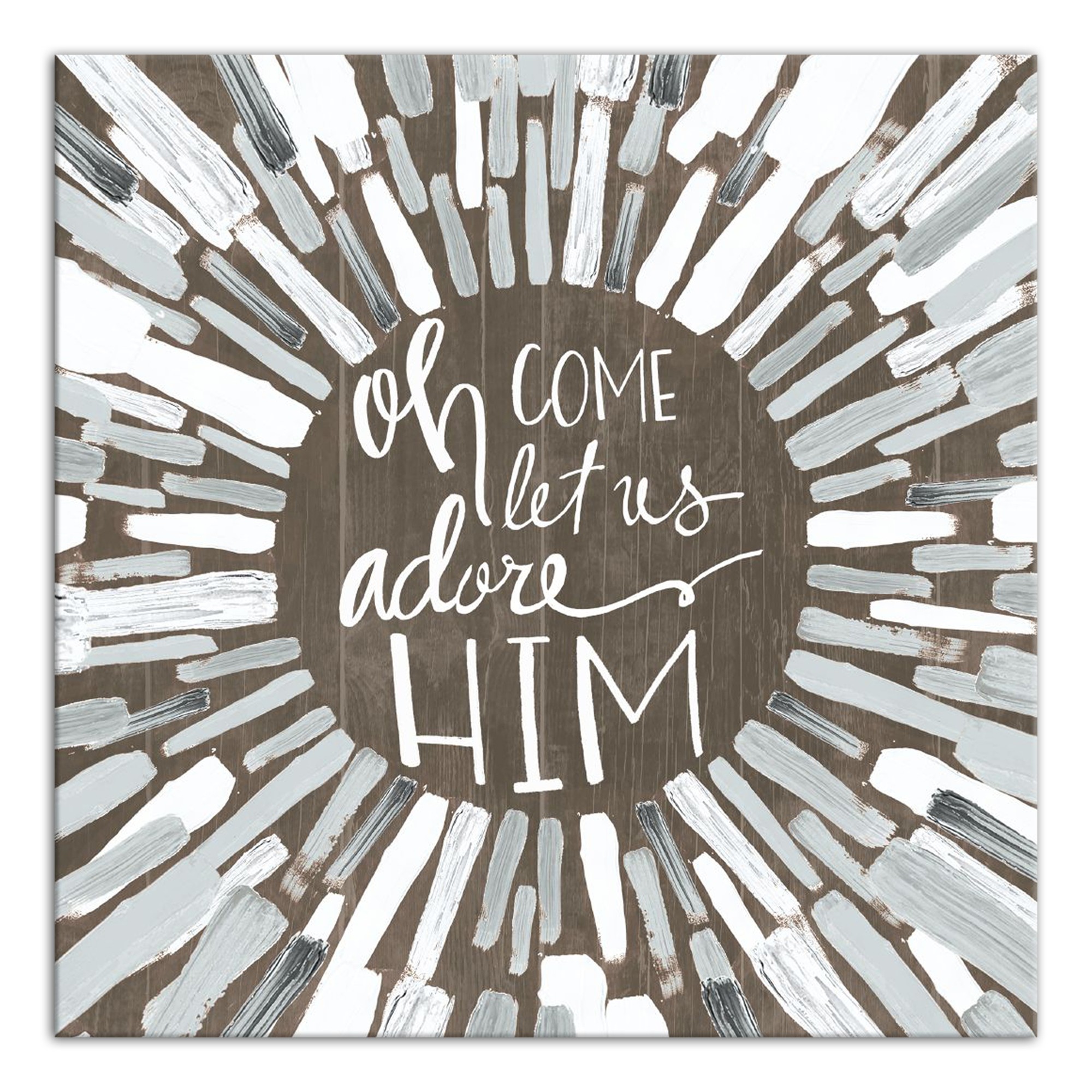 Oh Come Let Us Adore Him 20x20 Canvas Wall Art