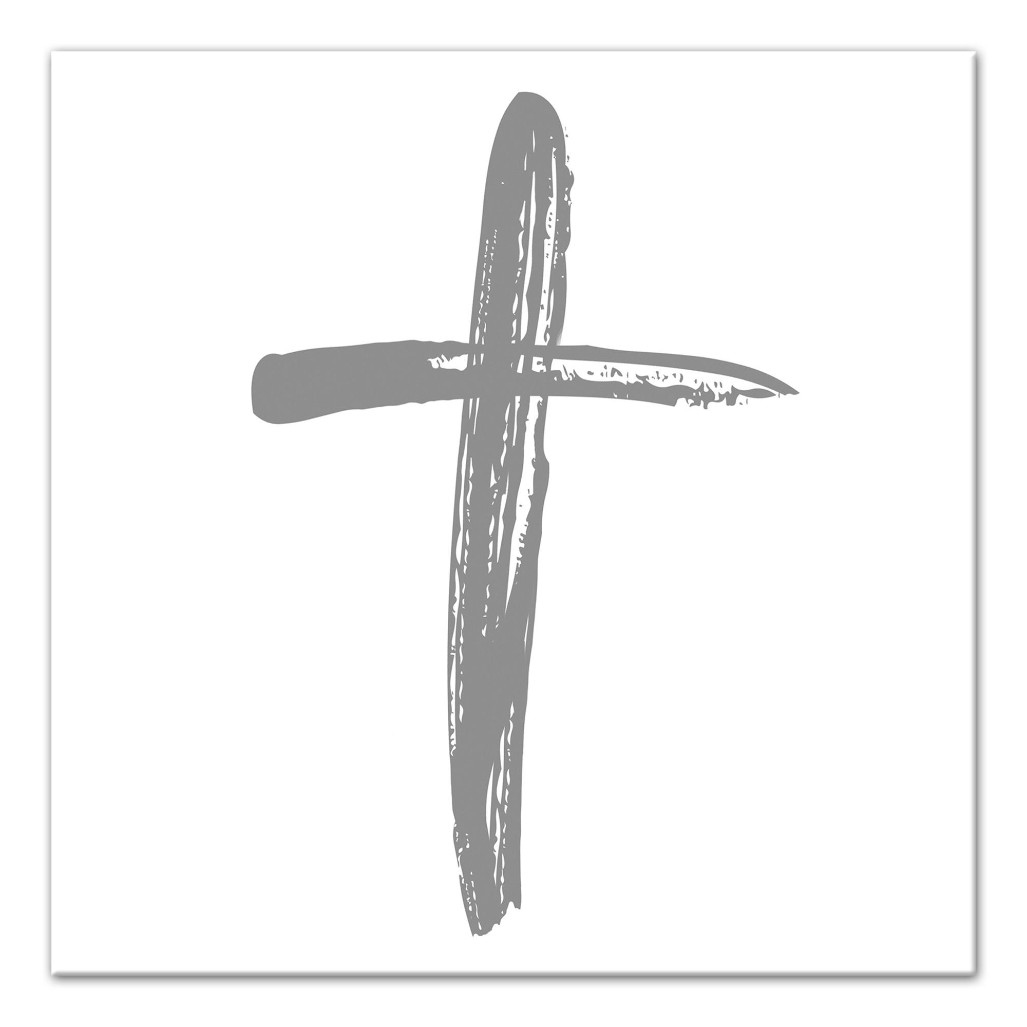 Simple Brushstroke Cross Wall Art