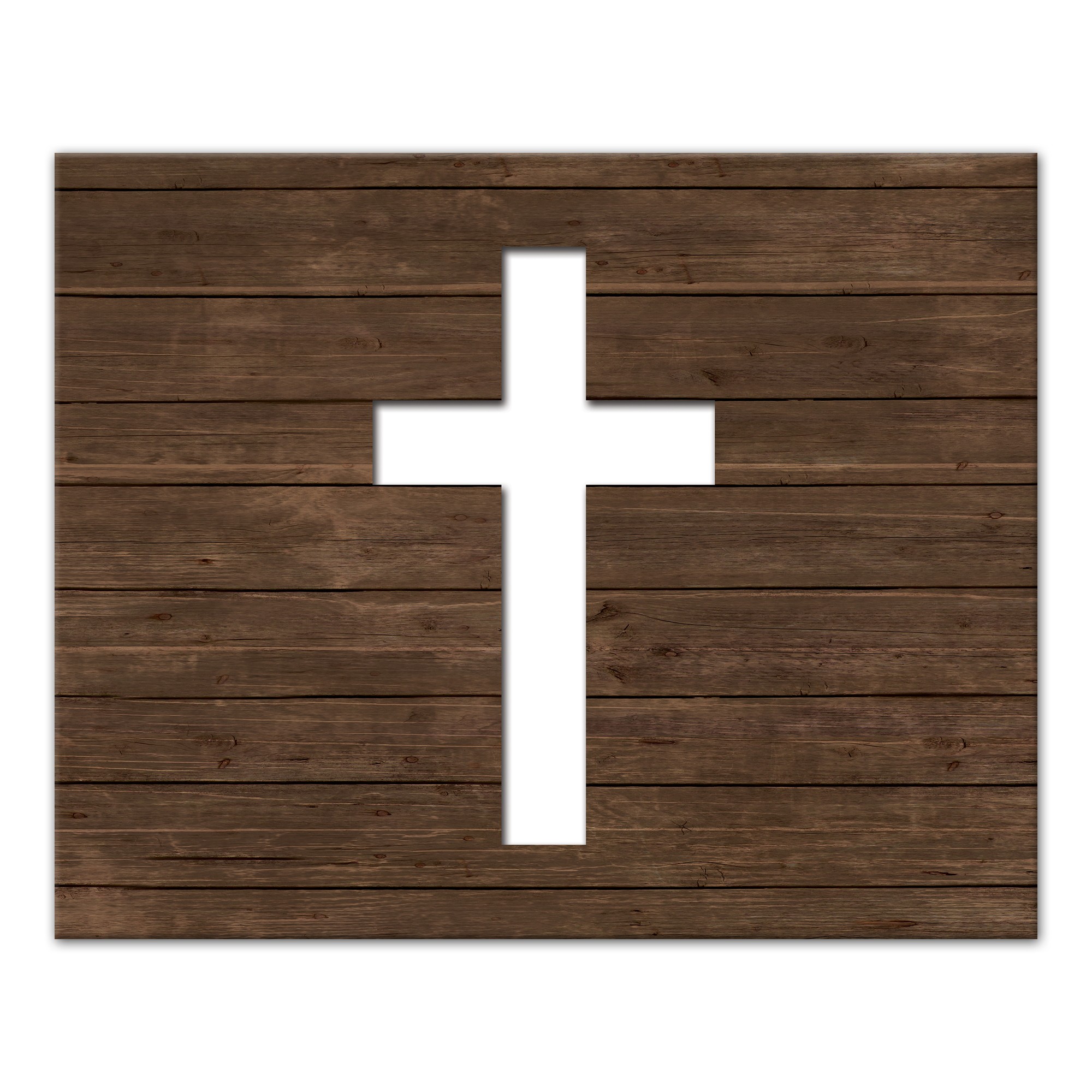 Simple Wooden Cross 16x20 Canvas Wall Art