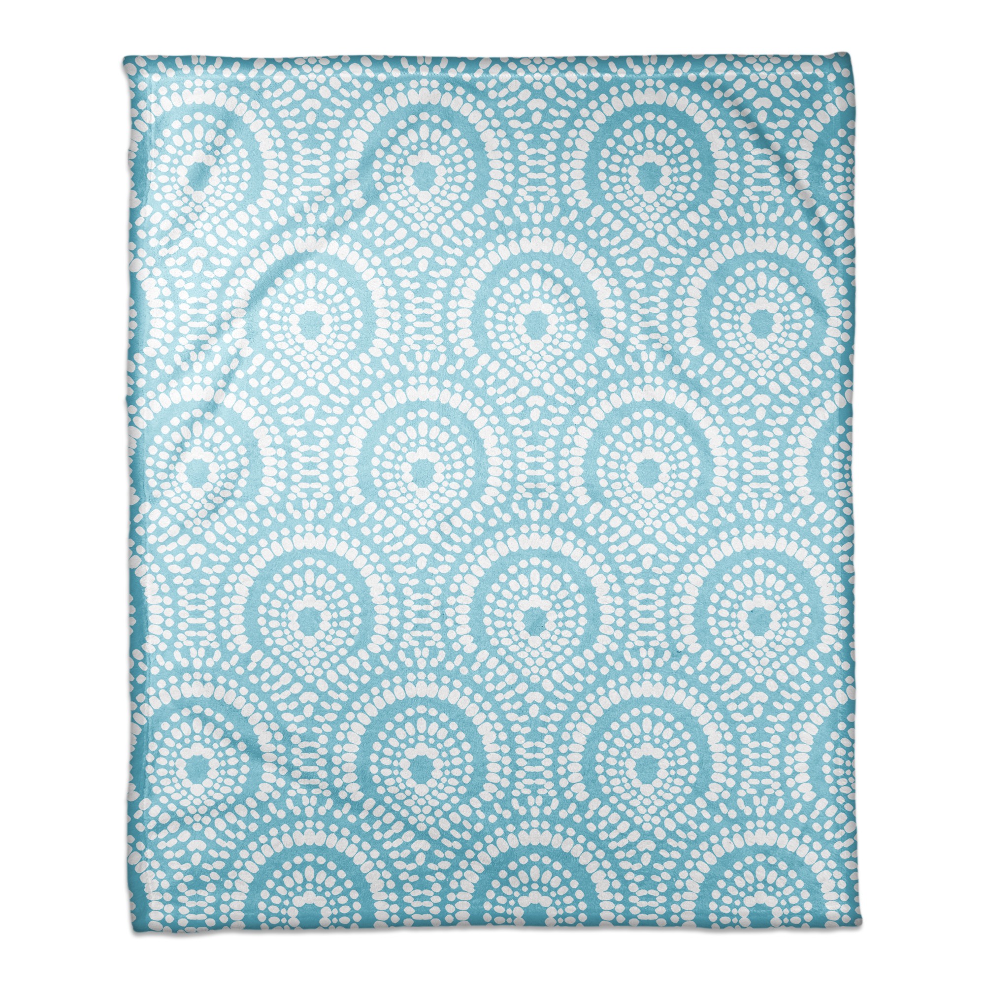 Medallion Pattern Coral Fleece Blanket