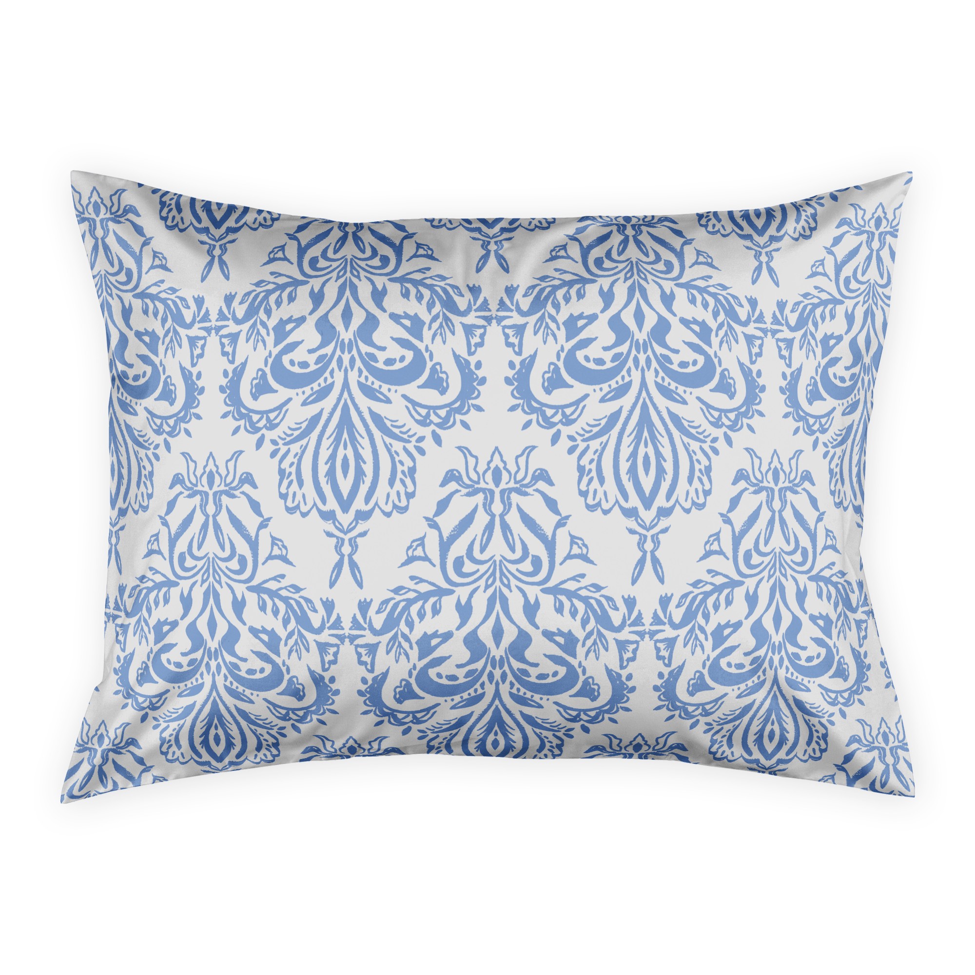 Blue Damask Sham