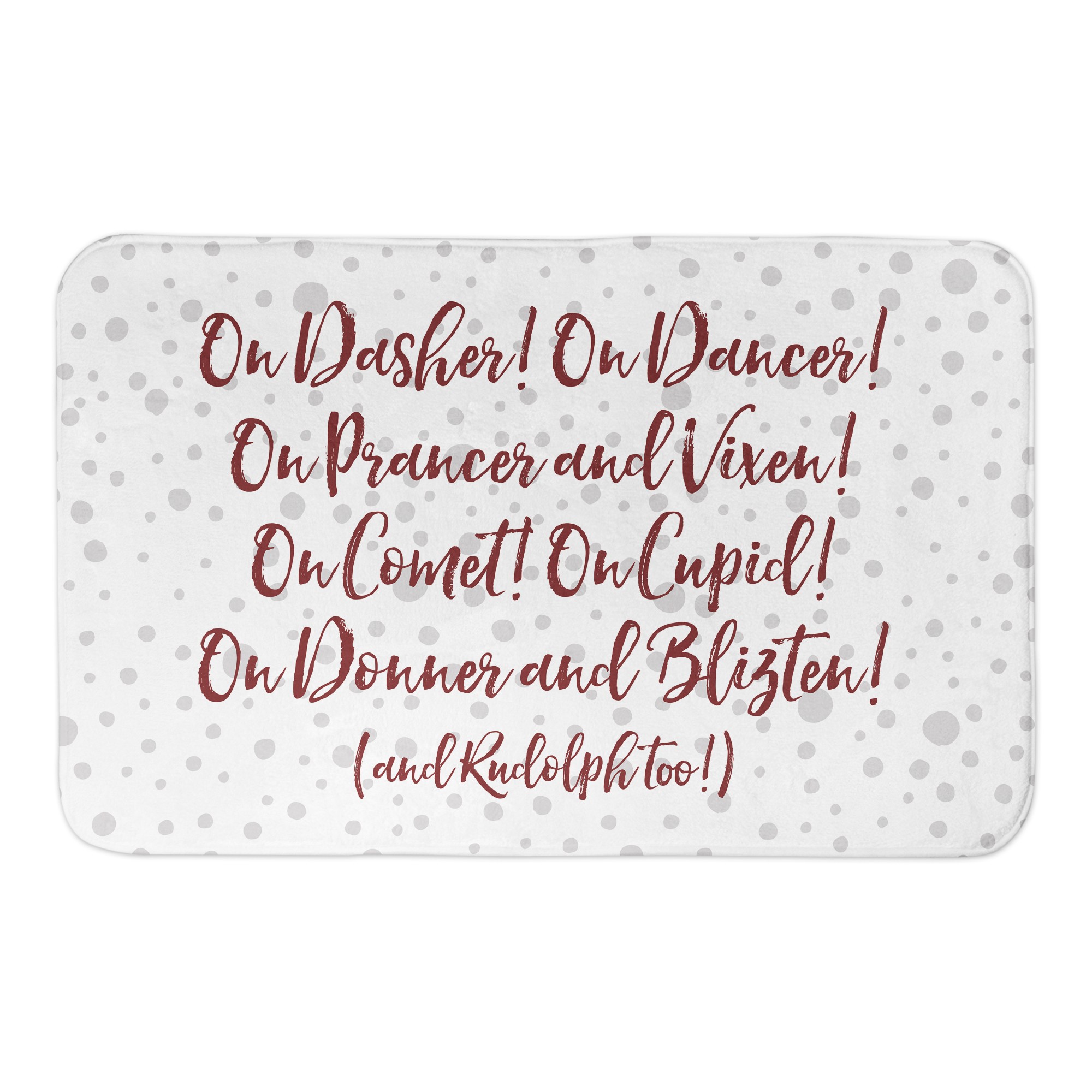 Santa's Reindeer 34x21 Bath Mat
