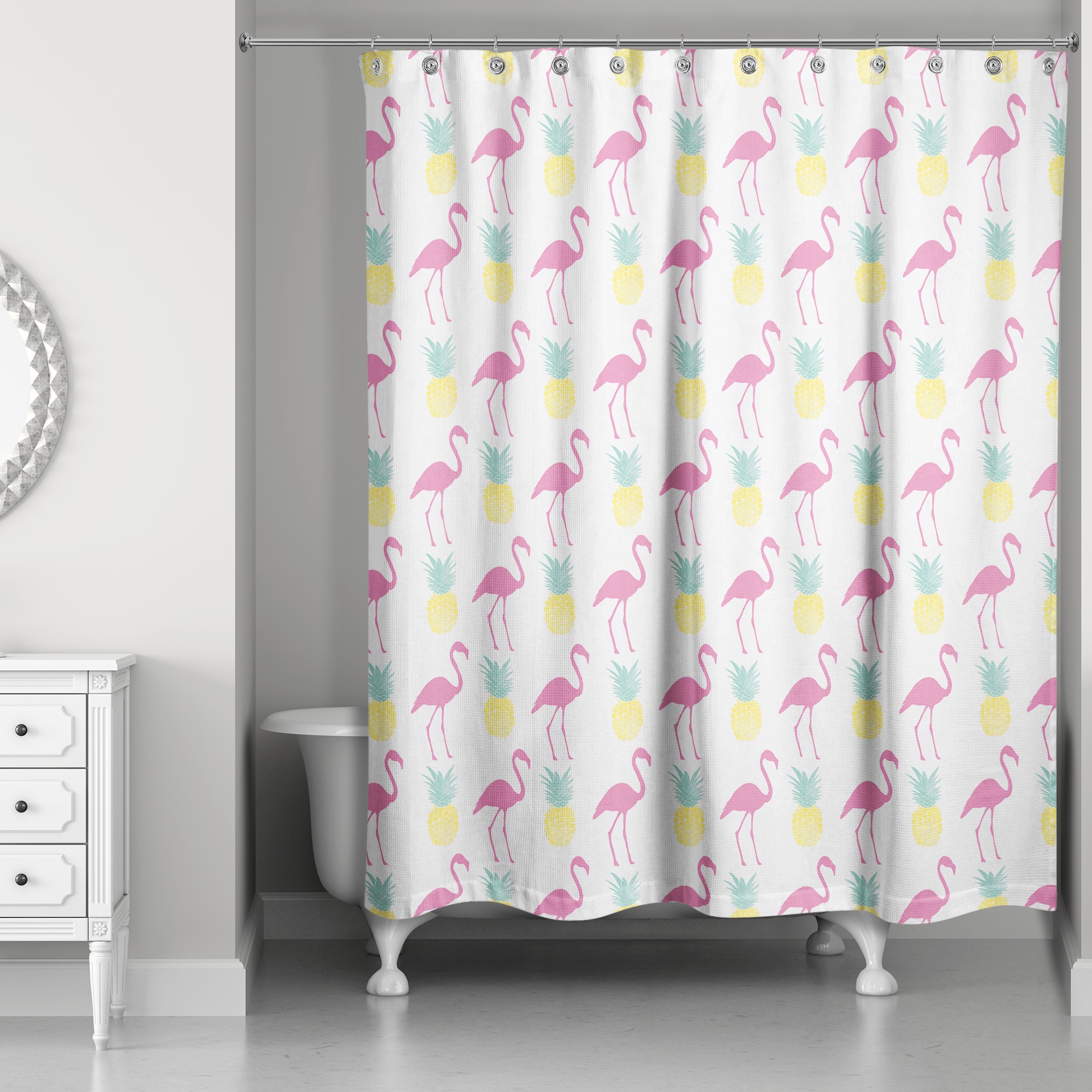 Tropical Icons 71x74 Shower Curtain