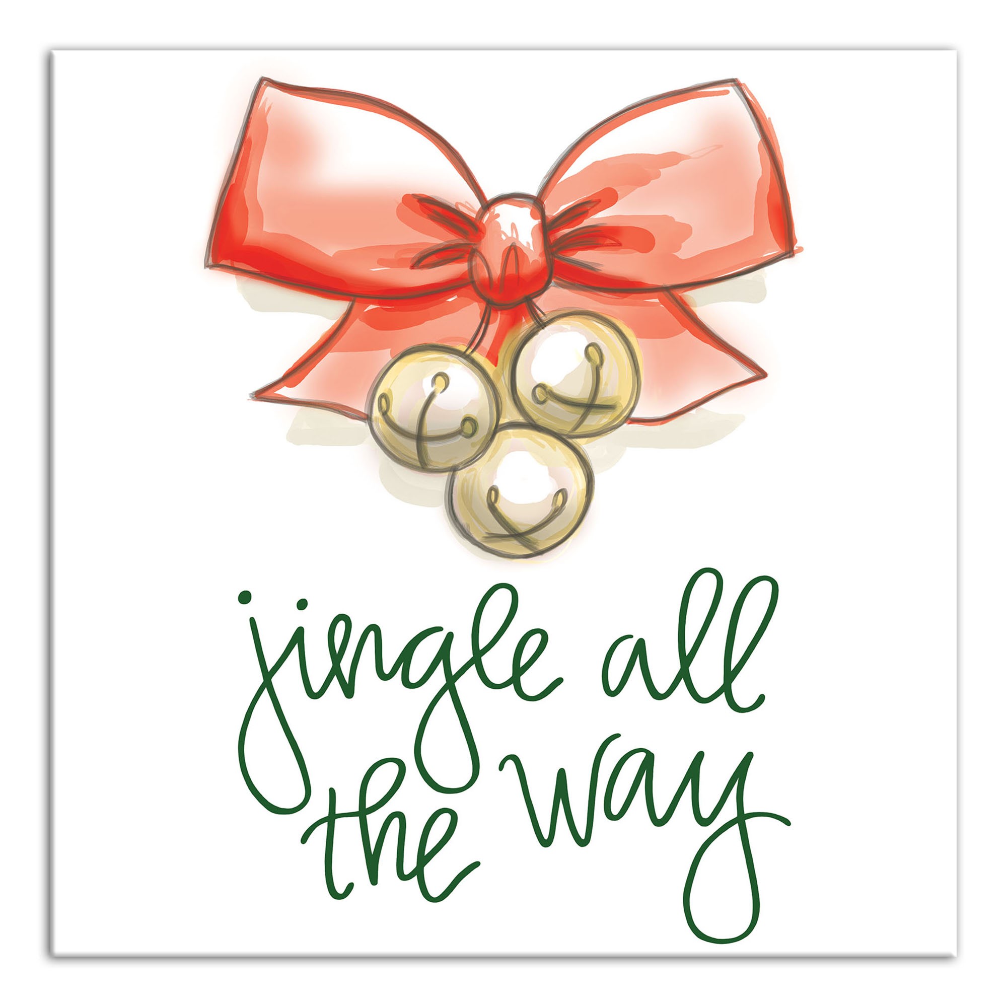 Jingle All the Way 12x12 Canvas Wall Art