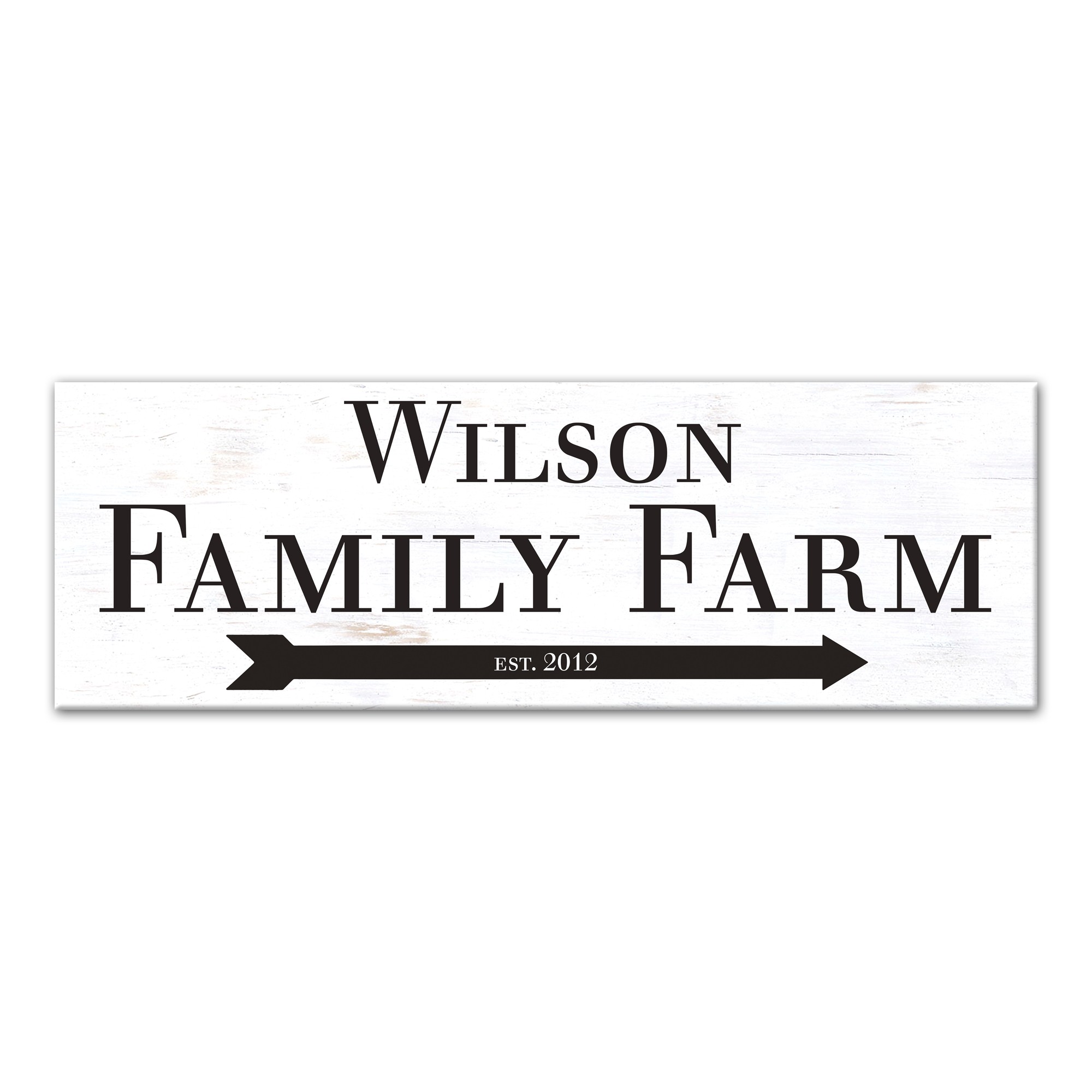 Family Farm 12x36 Personalized Canvas Wall Art