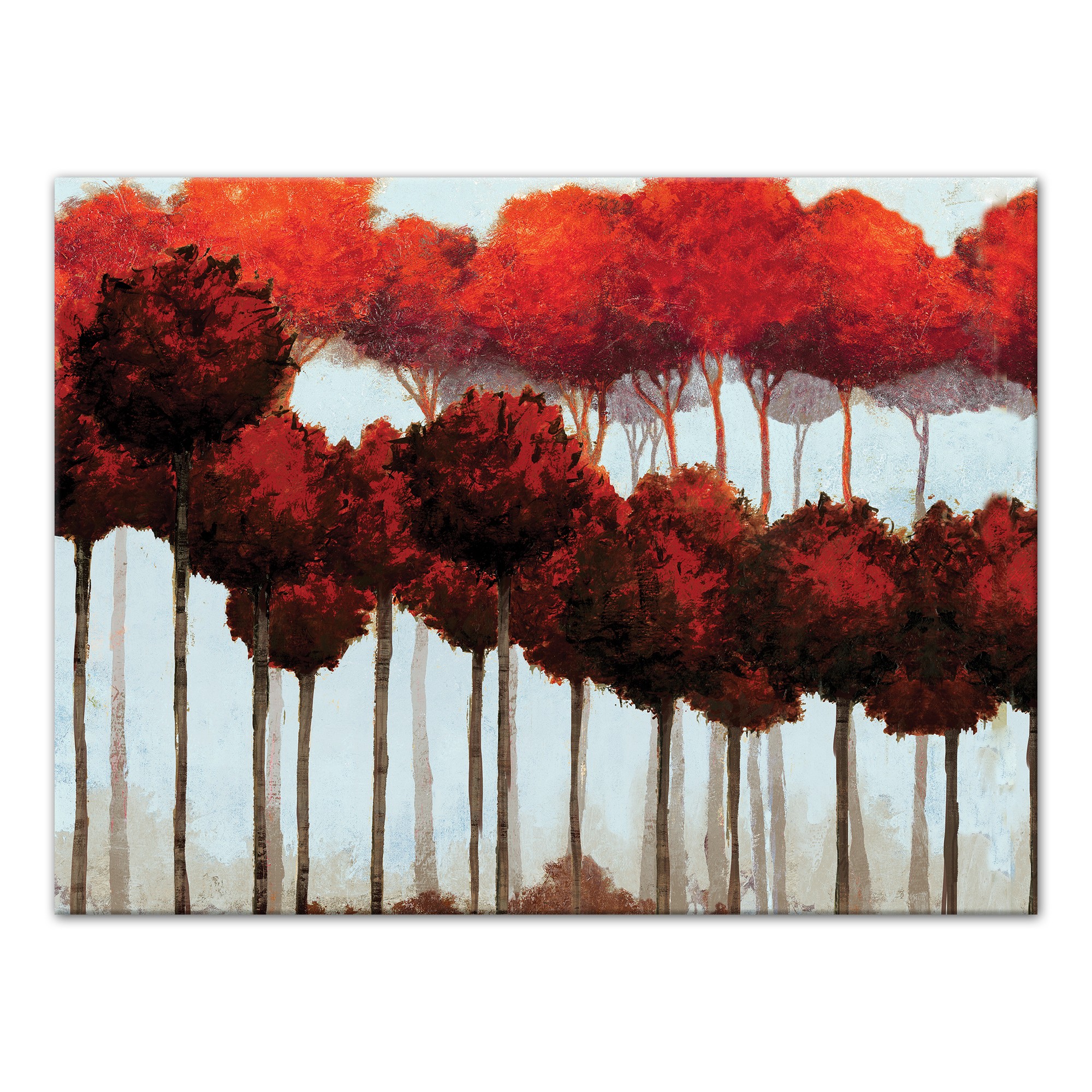 Designs Direct Creative Group Lines of Red Trees Wall Art