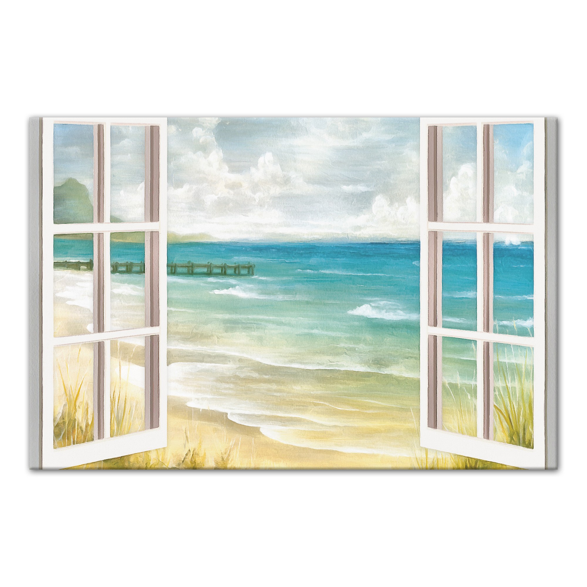 Designs Direct Creative Group Open Windows to Beach Paradise Wall Art